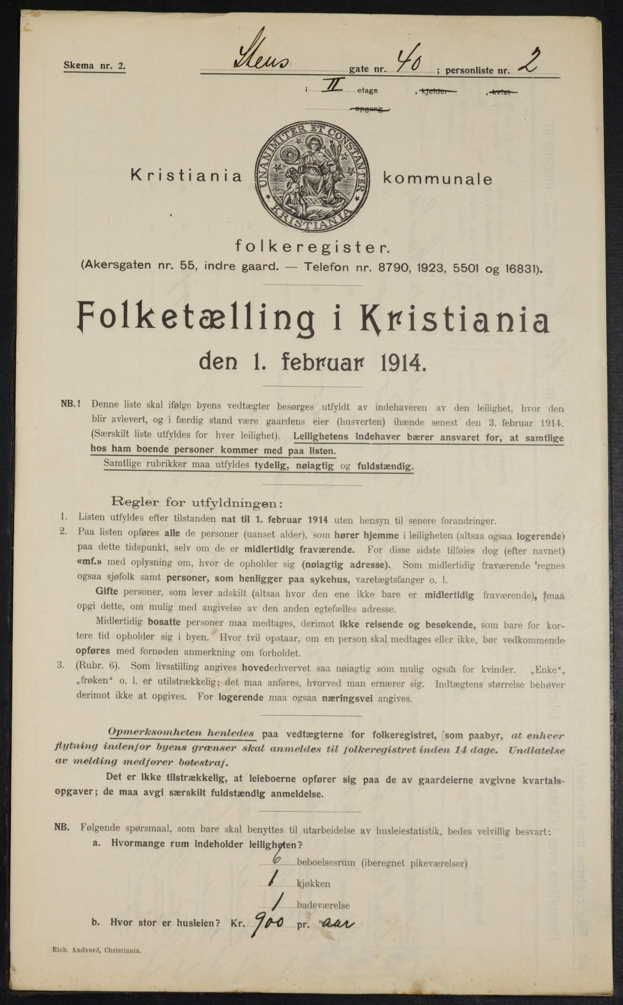 OBA, Kommunal folketelling 1.2.1914 for Kristiania, 1914, s. 102263