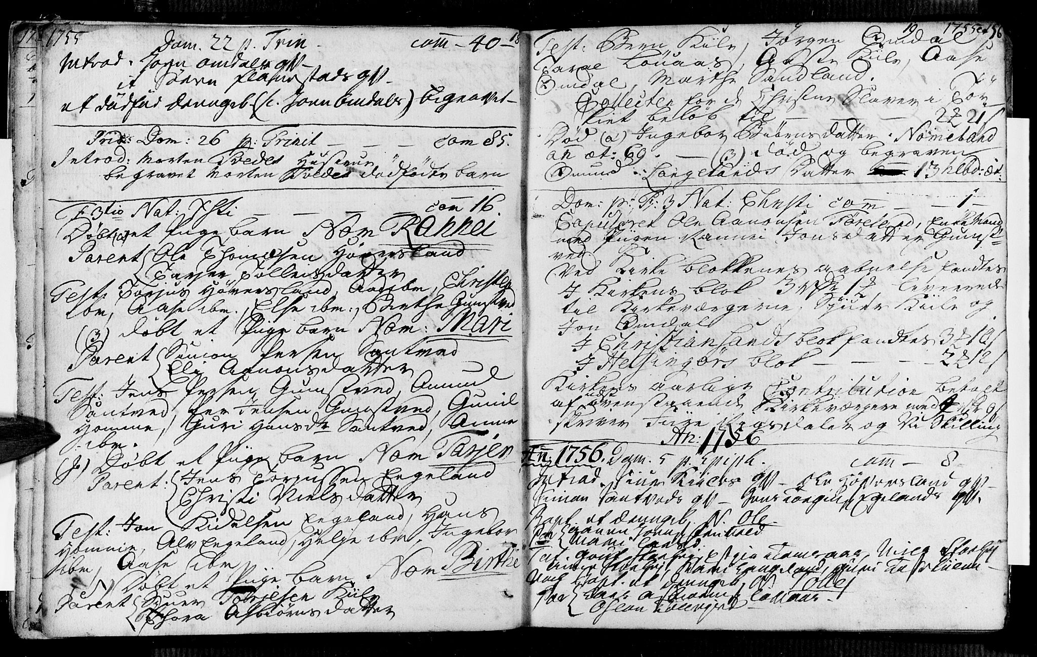 Vennesla sokneprestkontor, SAK/1111-0045/Fa/Faa/L0001: Ministerialbok nr. A 1, 1753-1785, s. 18-19