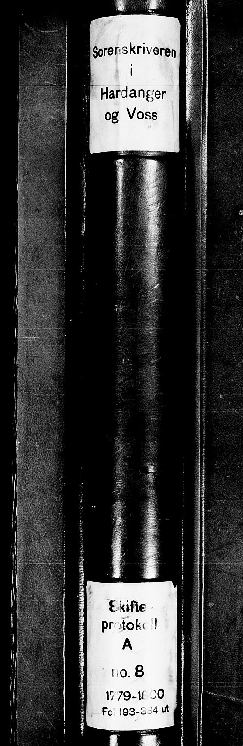 Hardanger og Voss sorenskriveri, SAB/A-2501/4/4A/4Ac/L0008b: Skifterettsprotokoll for sorenskriveriet, 1788-1800