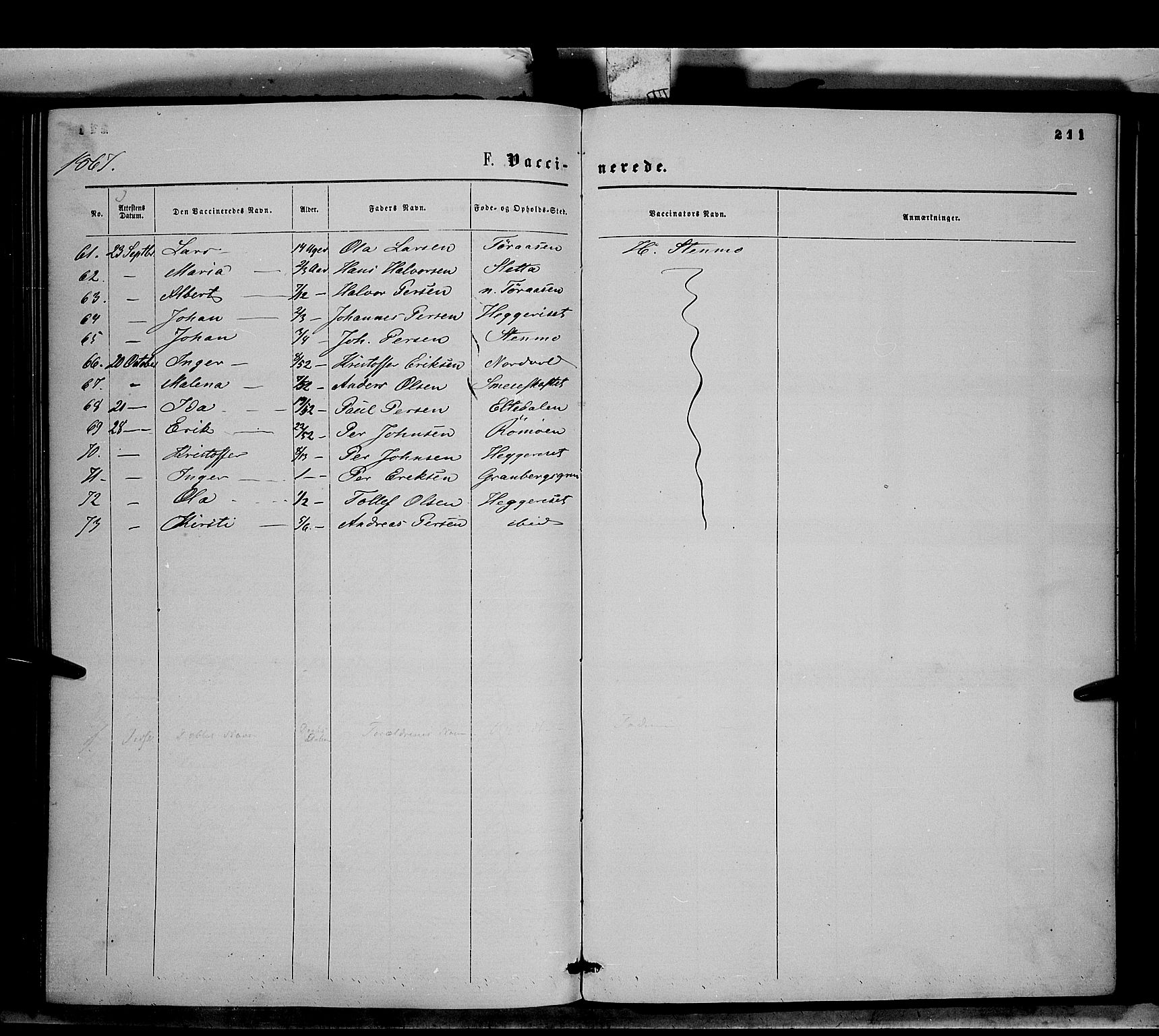 Trysil prestekontor, AV/SAH-PREST-046/H/Ha/Haa/L0006: Ministerialbok nr. 6, 1866-1873, s. 211