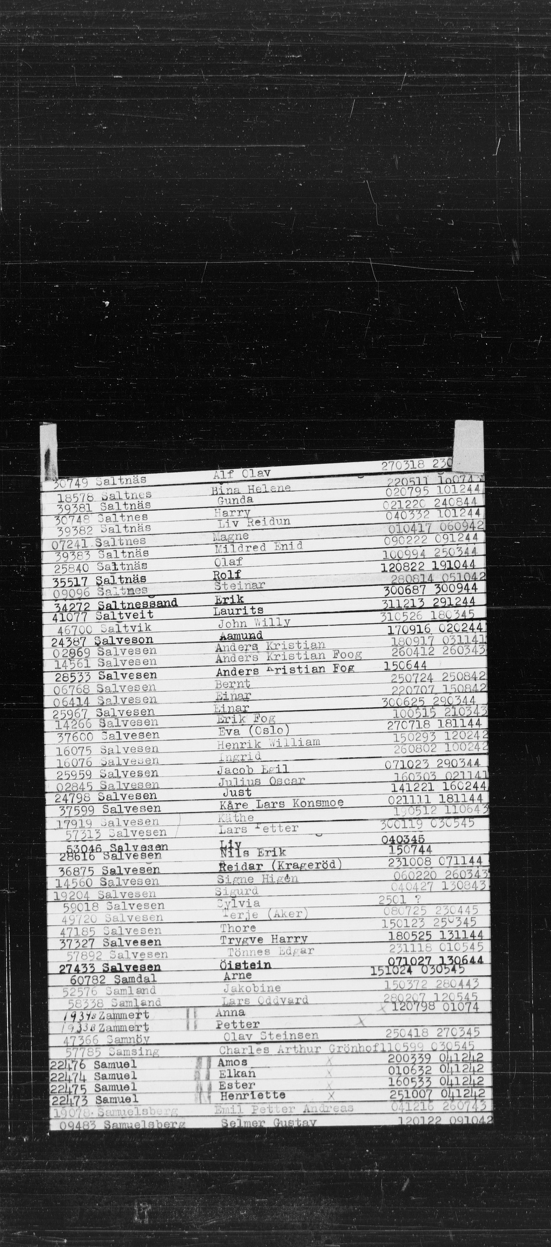 Den Kgl. Norske Legasjons Flyktningskontor, RA/S-6753/V/Va/L0022: Kjesäterkartoteket.  Alfabetisk register, A-Å., 1940-1945, s. 757