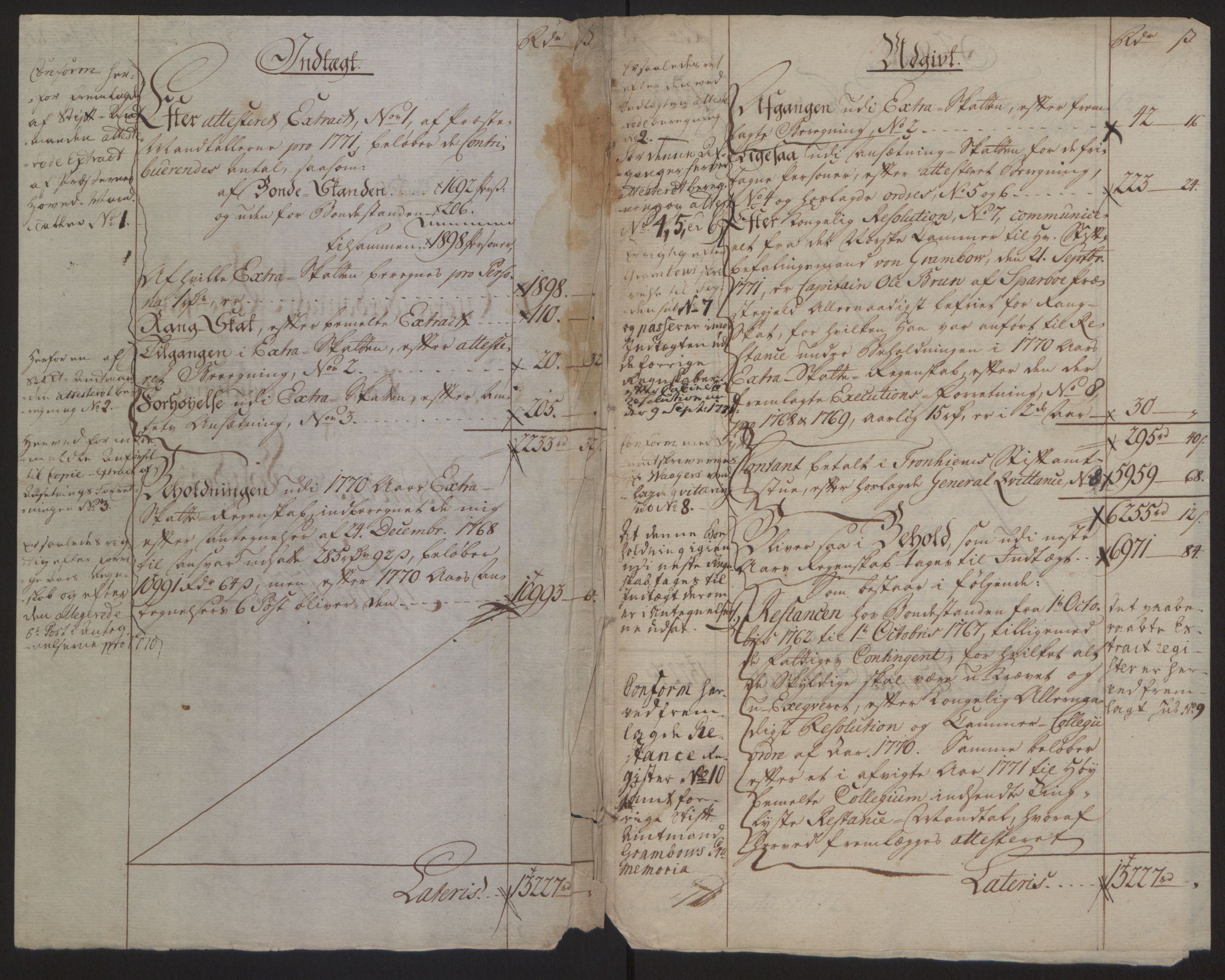 Rentekammeret inntil 1814, Reviderte regnskaper, Fogderegnskap, RA/EA-4092/R63/L4420: Ekstraskatten Inderøy, 1762-1772, s. 408