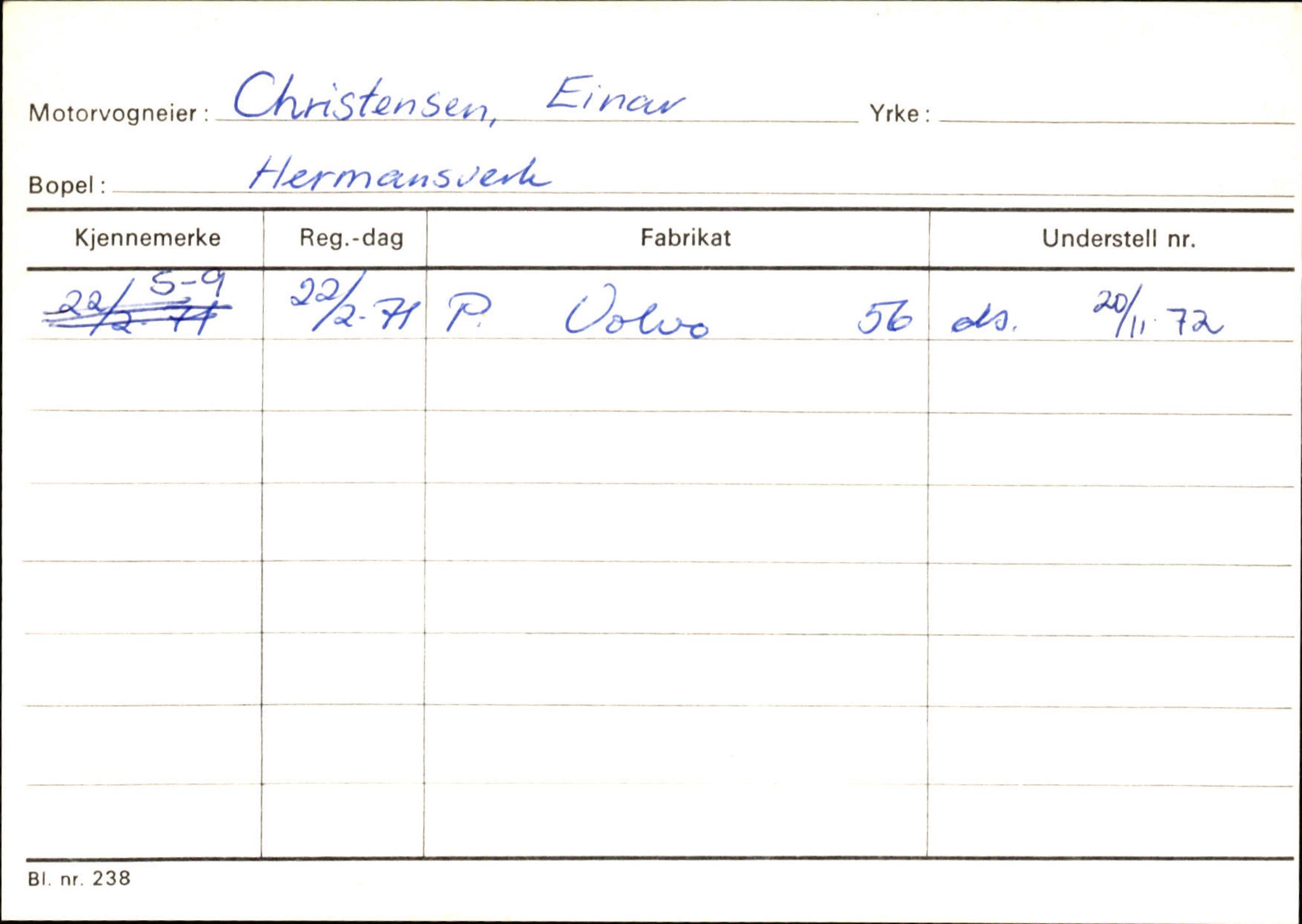 Statens vegvesen, Sogn og Fjordane vegkontor, AV/SAB-A-5301/4/F/L0126: Eigarregister Fjaler M-Å. Leikanger A-Å, 1945-1975, s. 972