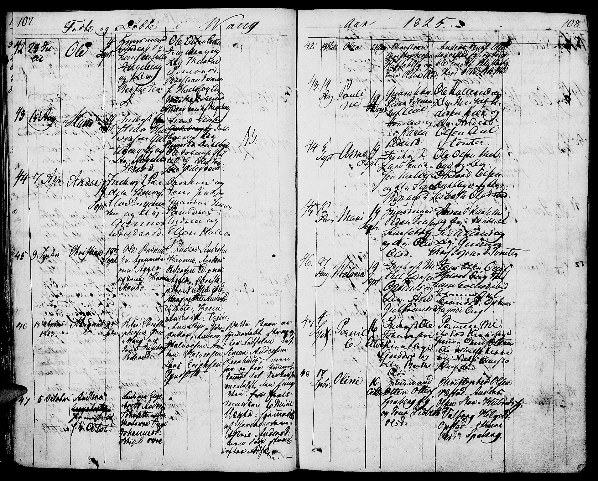 Vang prestekontor, Hedmark, AV/SAH-PREST-008/H/Ha/Haa/L0006: Ministerialbok nr. 6 /1, 1809-1827, s. 107-108