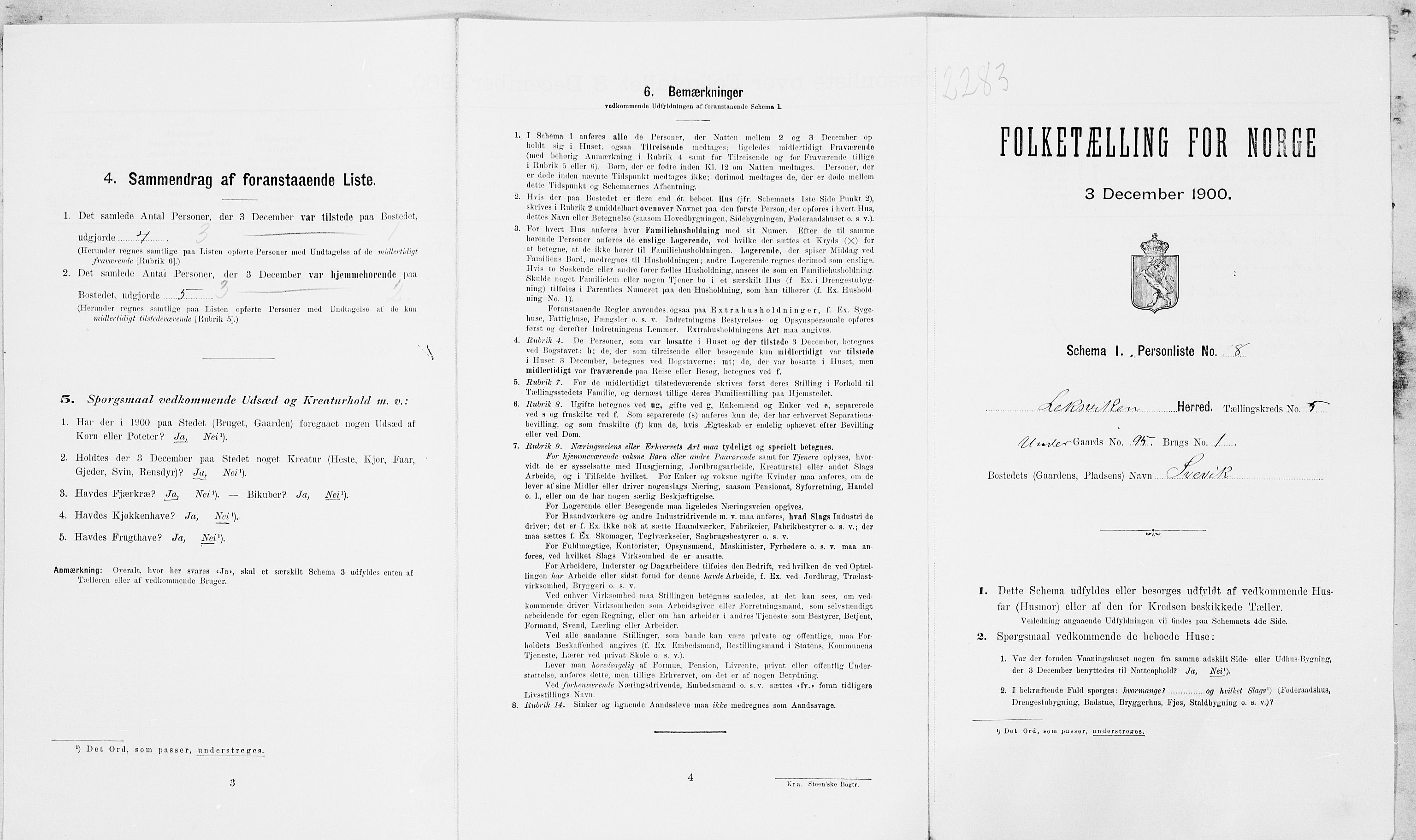 SAT, Folketelling 1900 for 1718 Leksvik herred, 1900, s. 765