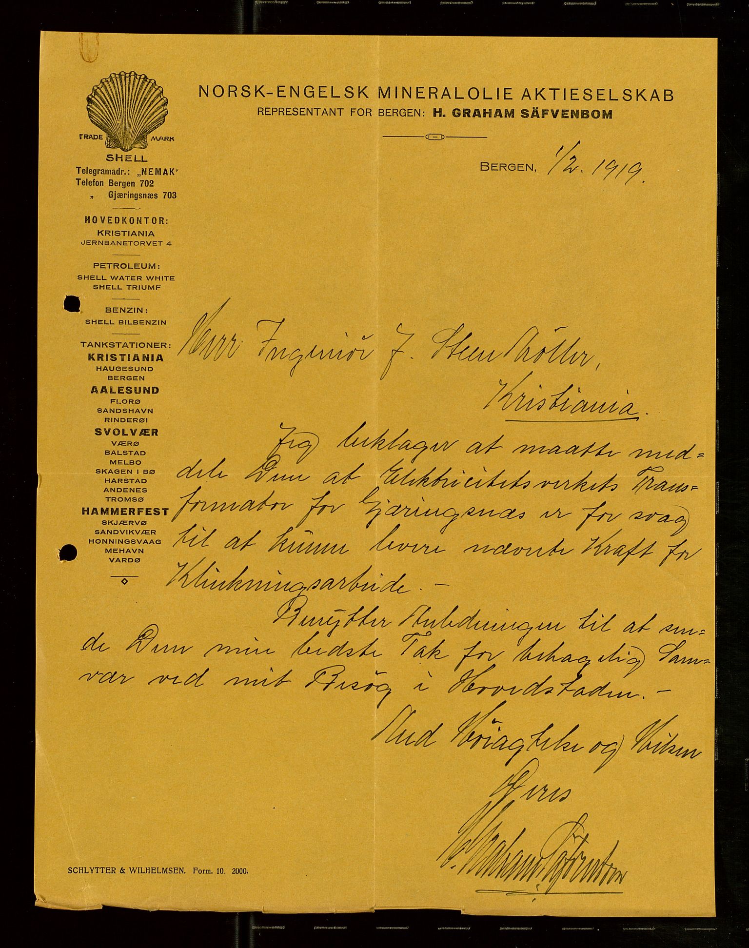 Pa 1521 - A/S Norske Shell, AV/SAST-A-101915/E/Ea/Eaa/L0007: Sjefskorrespondanse, 1919, s. 615