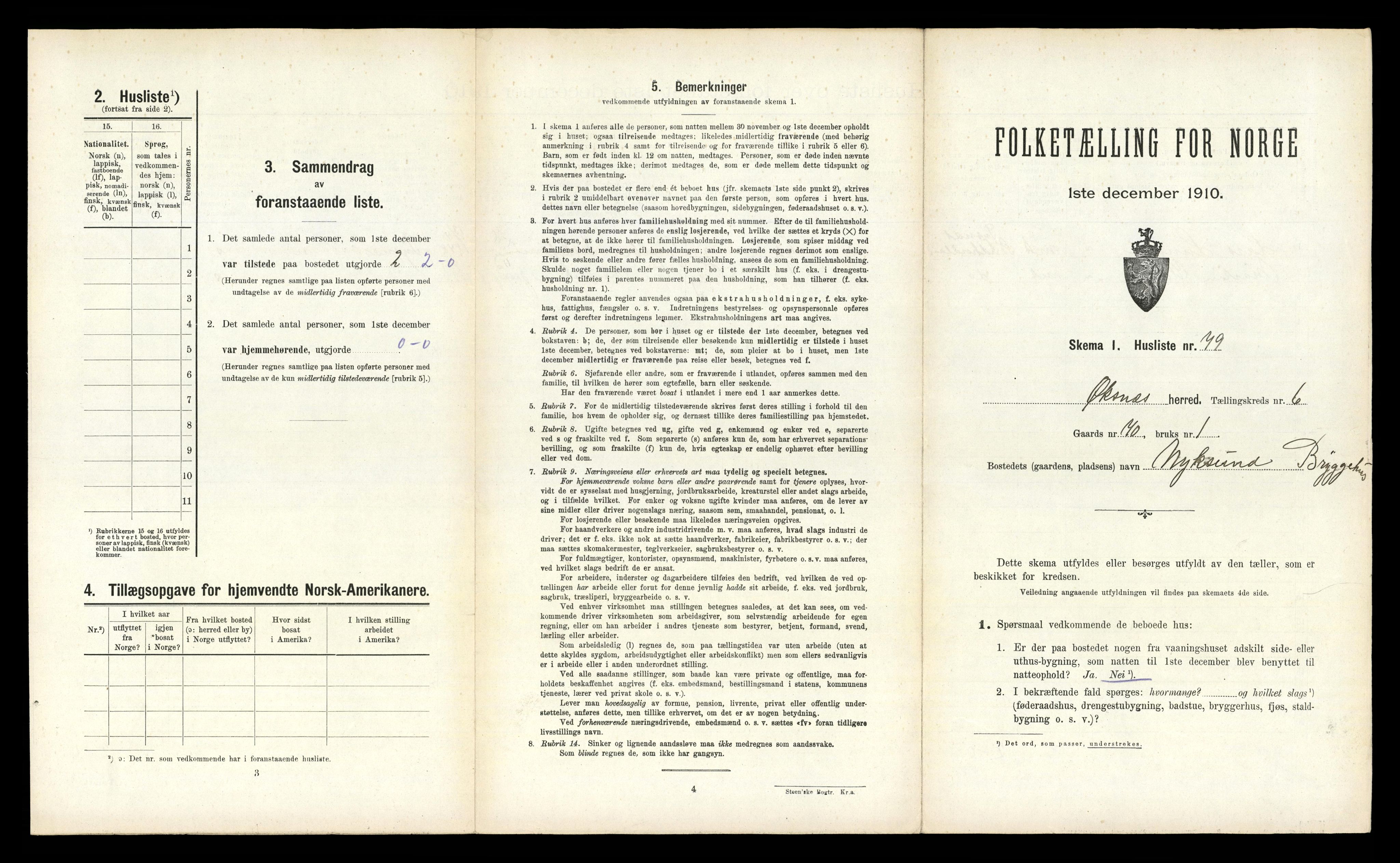 RA, Folketelling 1910 for 1868 Øksnes herred, 1910, s. 868