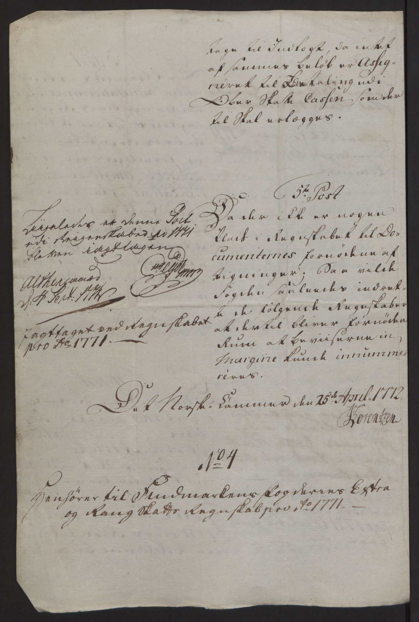 Rentekammeret inntil 1814, Reviderte regnskaper, Fogderegnskap, RA/EA-4092/R69/L4910: Ekstraskatten  Finnmark/Vardøhus, 1762-1772, s. 440