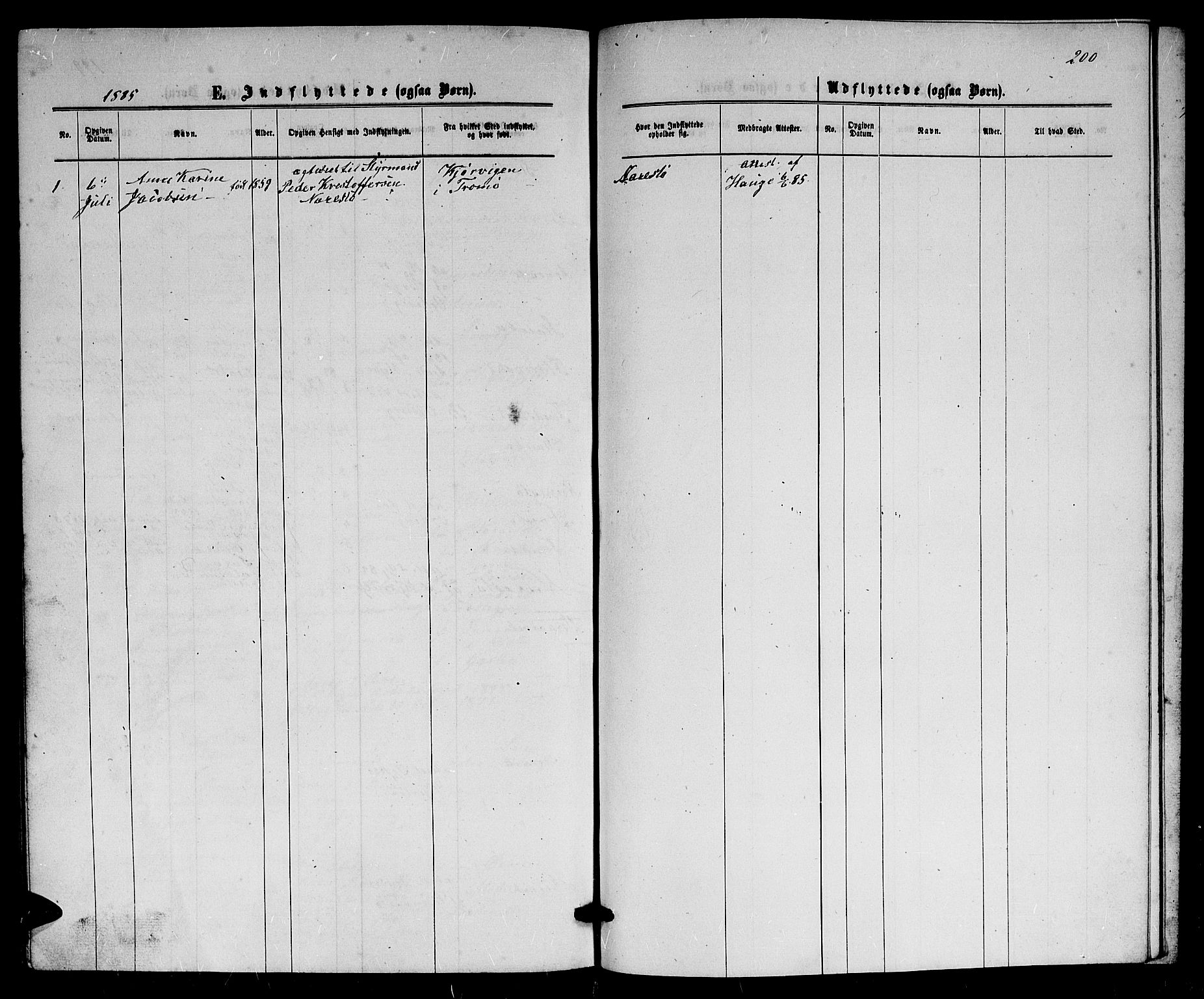 Dypvåg sokneprestkontor, SAK/1111-0007/F/Fb/Fbb/L0003: Klokkerbok nr. B 3, 1872-1886, s. 200