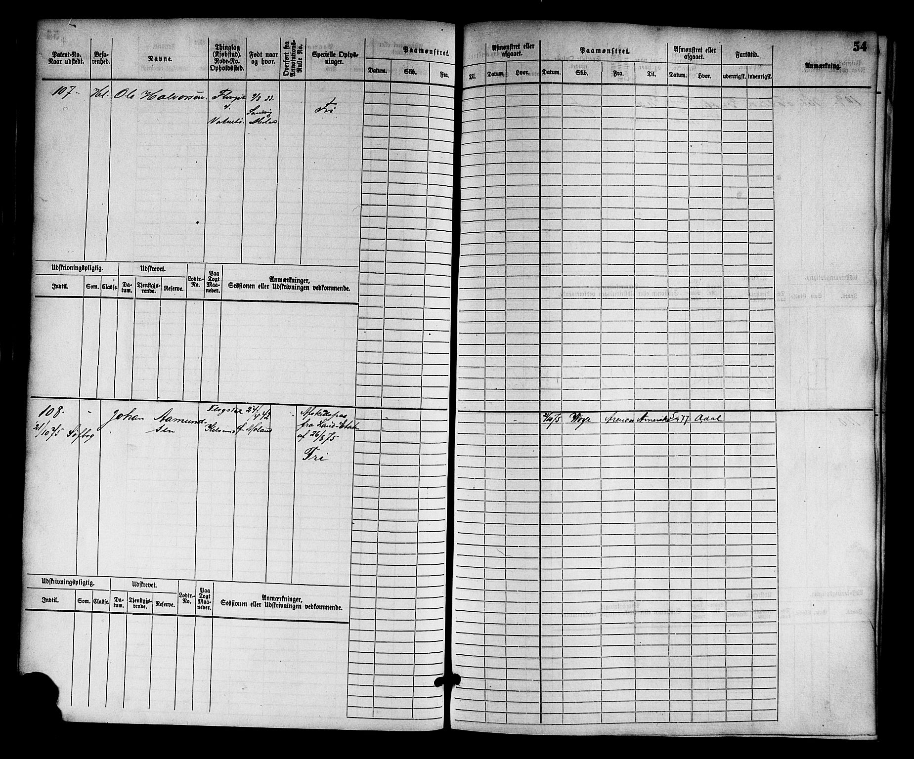 Tvedestrand mønstringskrets, SAK/2031-0011/F/Fb/L0001: Hovedrulle nr 1-766, R-2, 1868-1885, s. 59