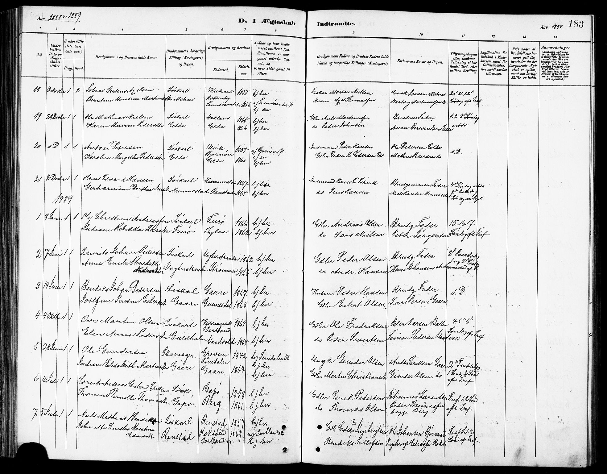 Kvæfjord sokneprestkontor, AV/SATØ-S-1323/G/Ga/Gab/L0005klokker: Klokkerbok nr. 5, 1886-1911, s. 183