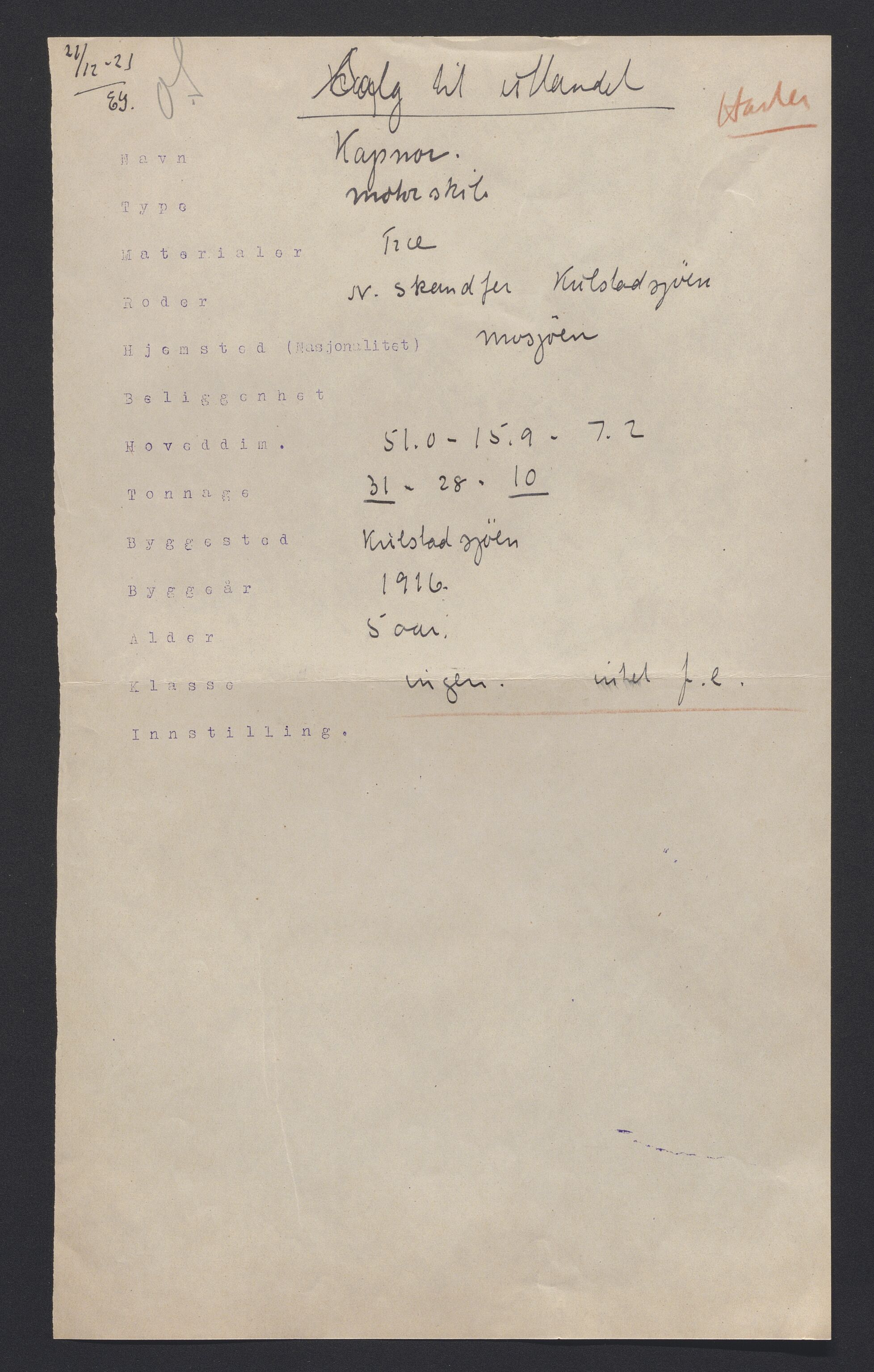 Sjøfartsdirektoratet med forløpere, skipsmapper slettede skip, AV/RA-S-4998/F/Fa/L0588: --, 1866-1928, s. 6