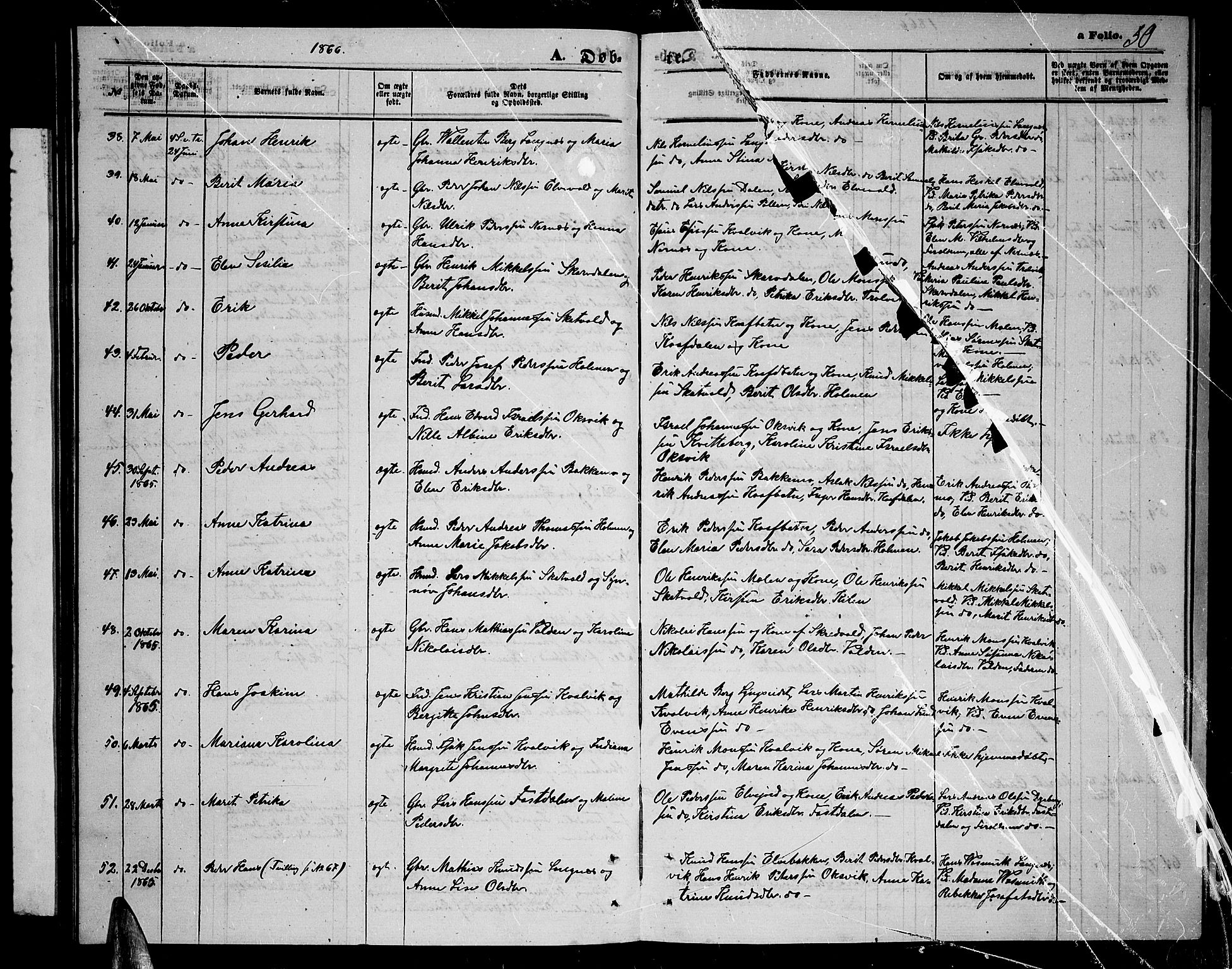 Lyngen sokneprestembete, AV/SATØ-S-1289/H/He/Heb/L0003klokker: Klokkerbok nr. 3, 1861-1867, s. 50