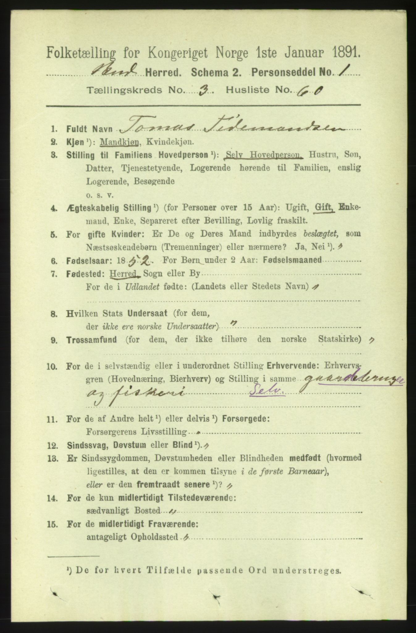 RA, Folketelling 1891 for 1549 Bud herred, 1891, s. 1864