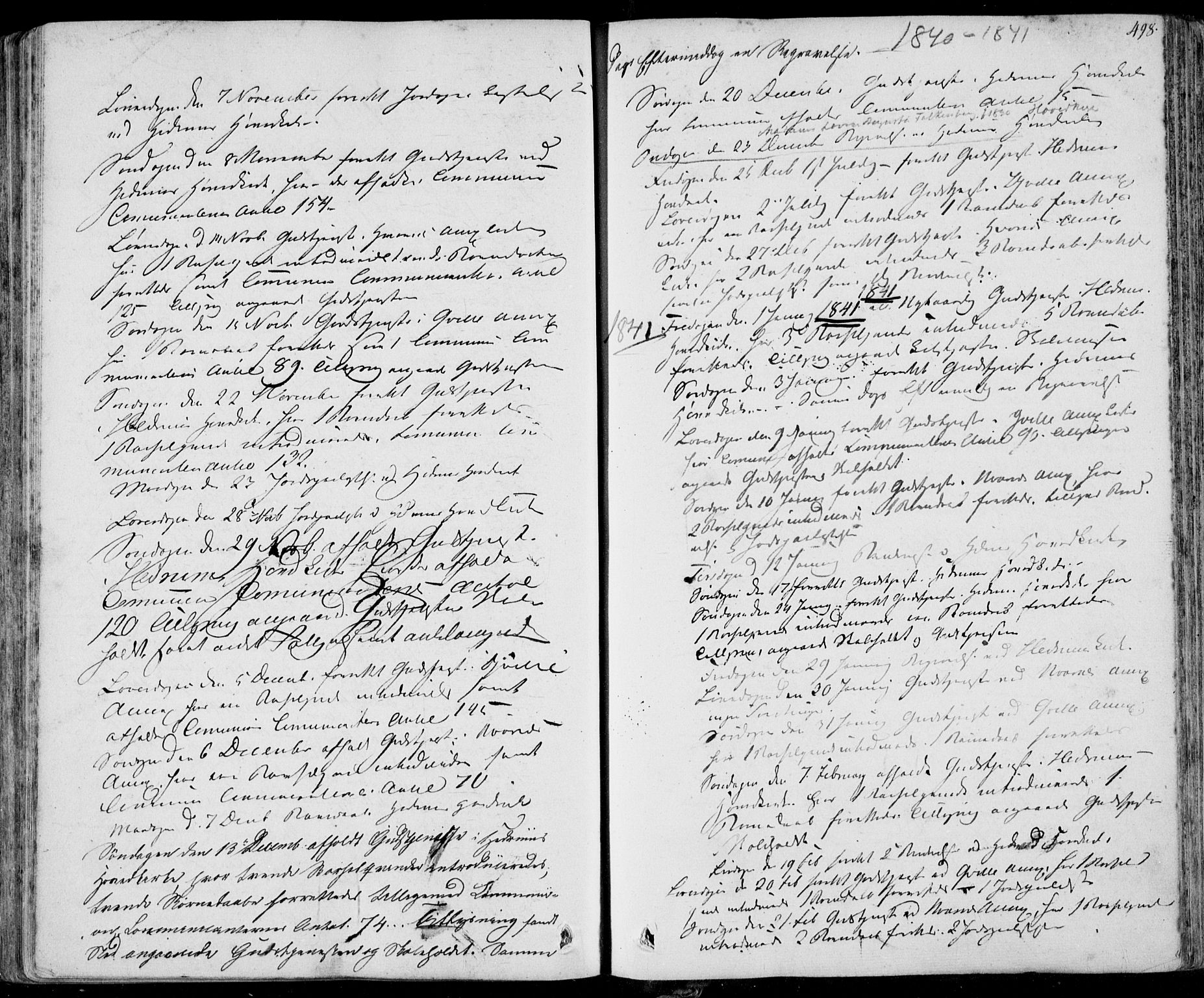 Hedrum kirkebøker, AV/SAKO-A-344/F/Fa/L0005: Ministerialbok nr. I 5, 1835-1848, s. 498
