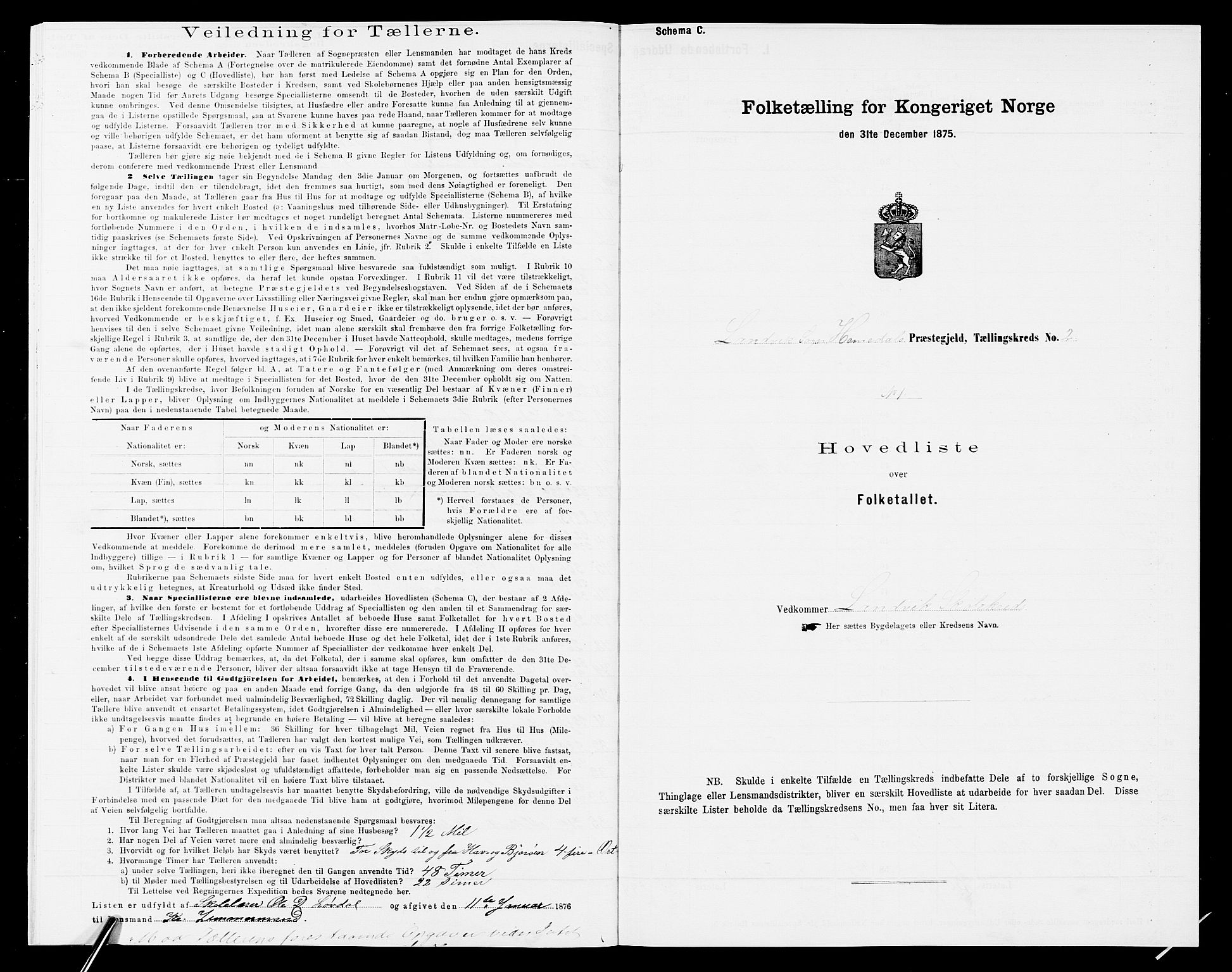 SAK, Folketelling 1875 for 0924P Homedal prestegjeld, 1875, s. 332