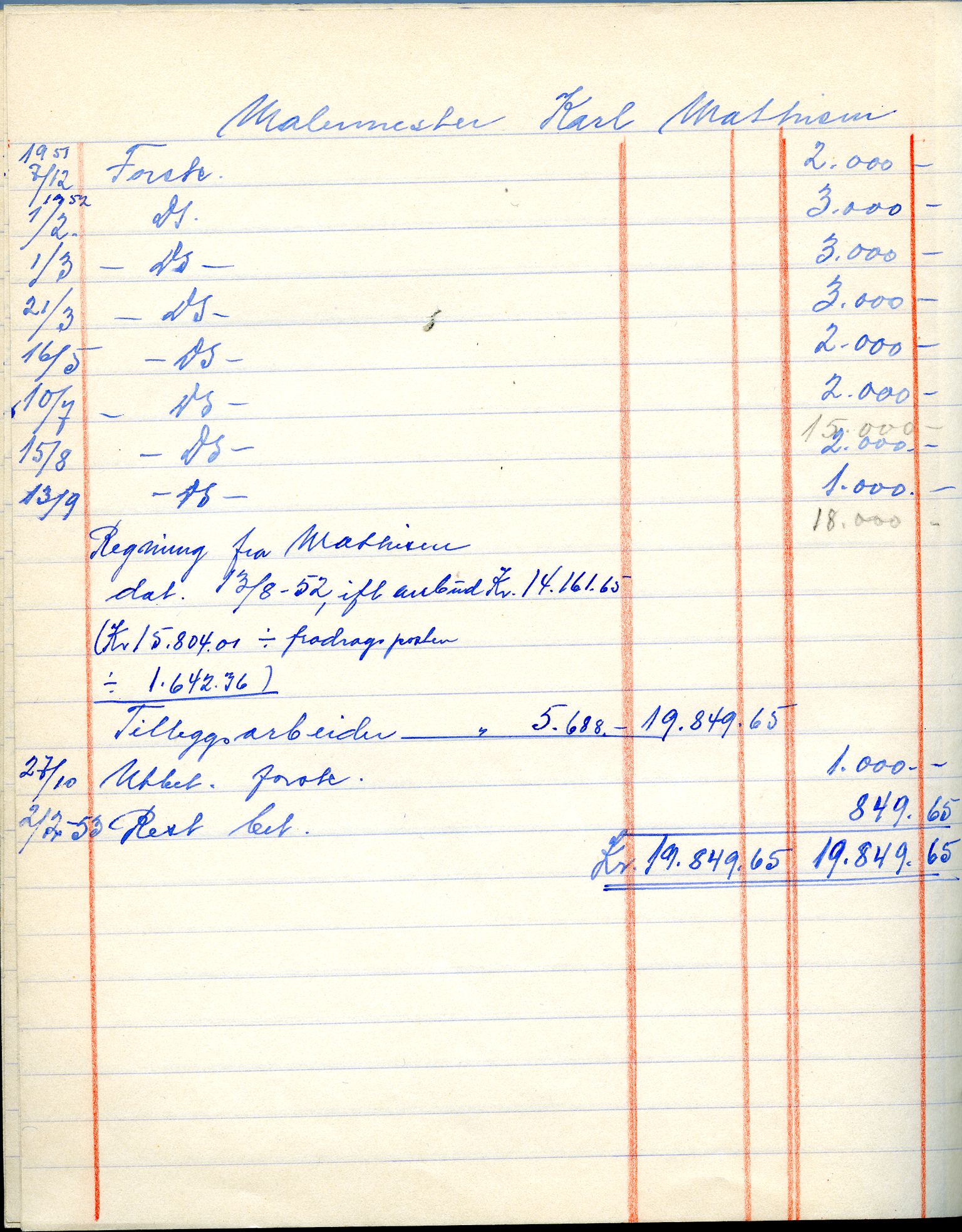 Vadsø sanitetsforening, FMFB/A-1060/A/Ac/L0005: Møteprotokoll, 1947-1954