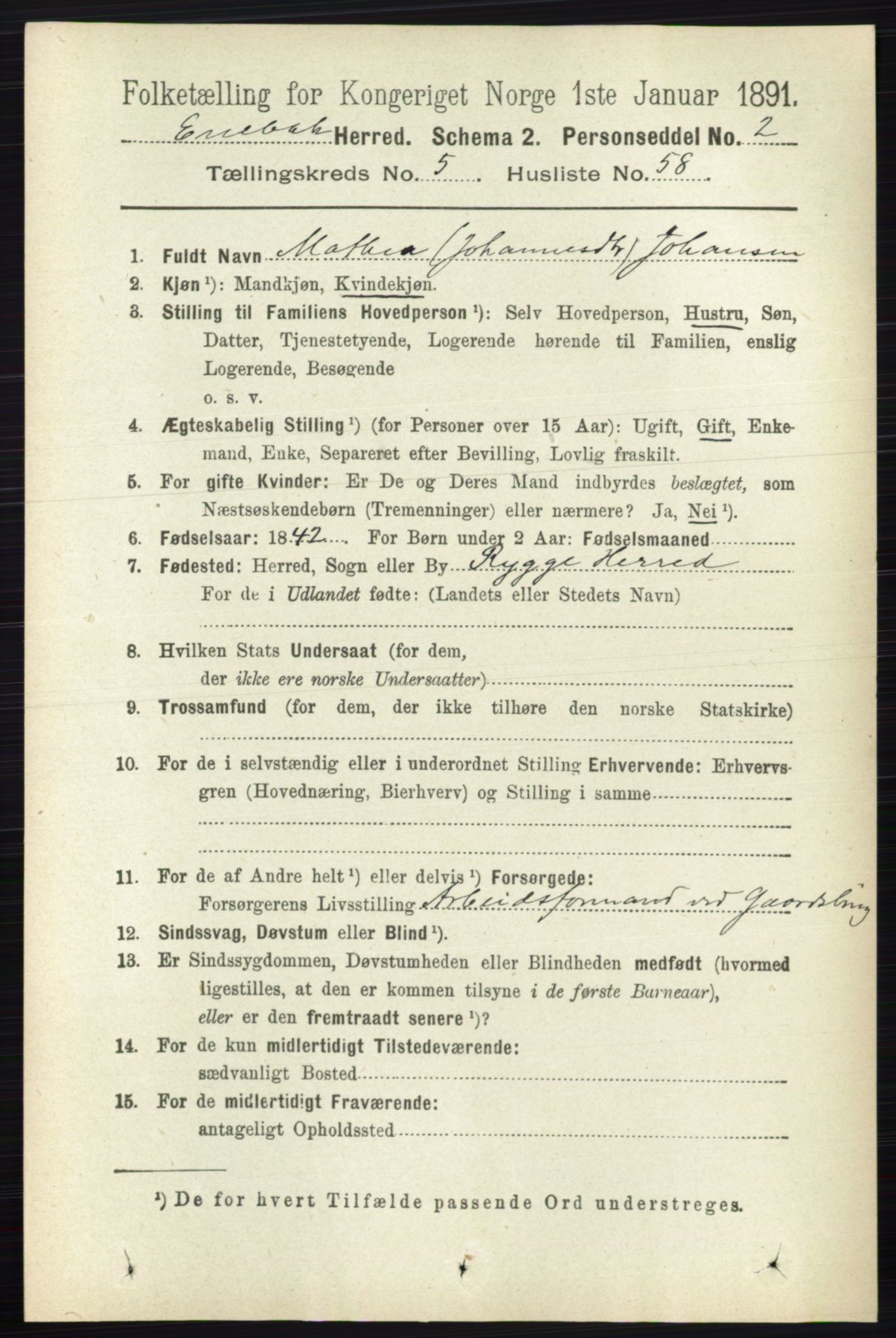 RA, Folketelling 1891 for 0229 Enebakk herred, 1891, s. 2342