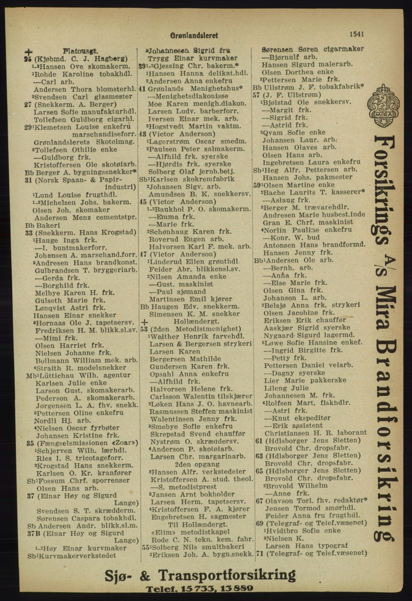 Kristiania/Oslo adressebok, PUBL/-, 1918, s. 1694