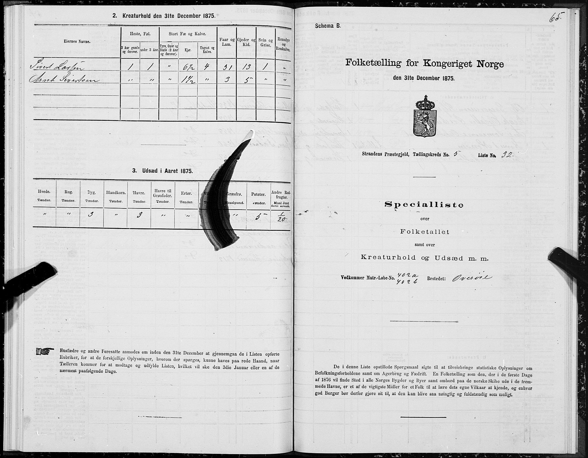 SAT, Folketelling 1875 for 1525P Stranda prestegjeld, 1875, s. 3064