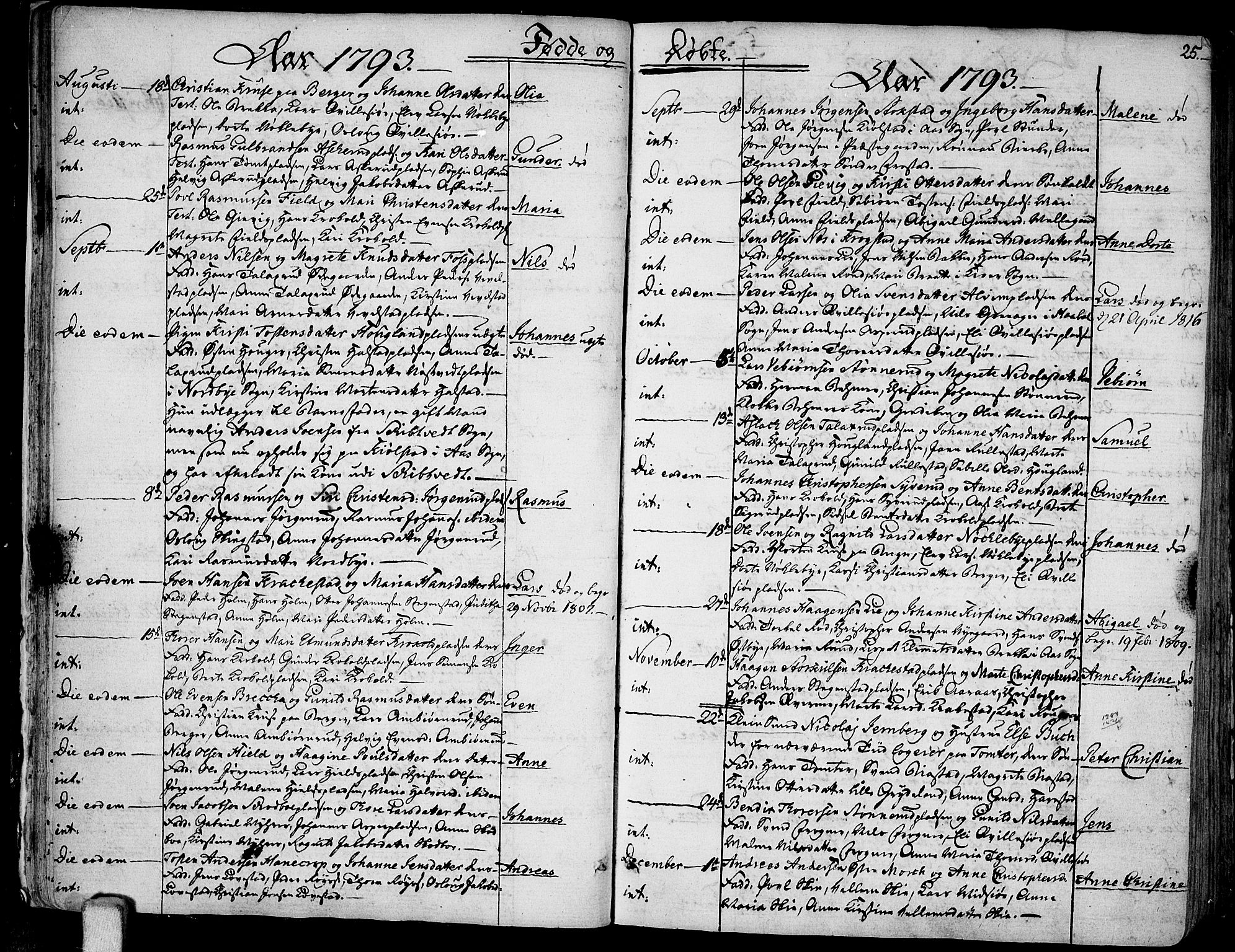 Kråkstad prestekontor Kirkebøker, SAO/A-10125a/F/Fa/L0002: Ministerialbok nr. I 2, 1786-1814, s. 25