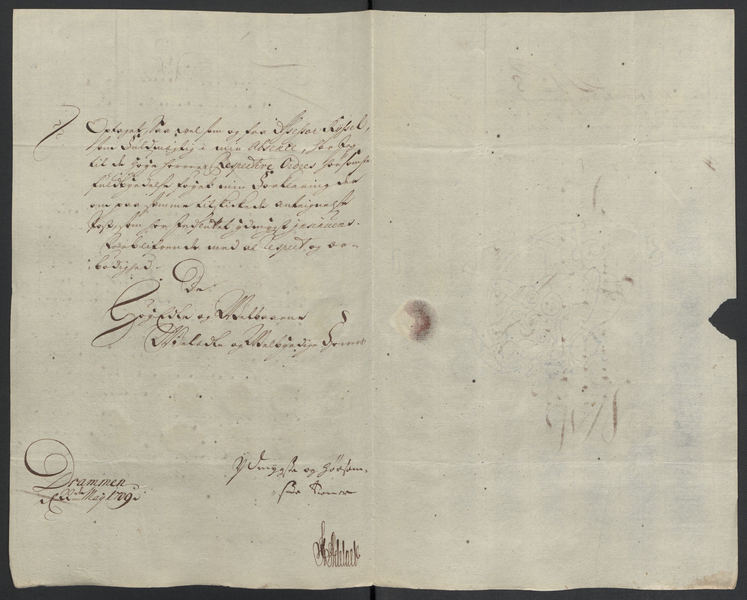 Rentekammeret inntil 1814, Reviderte regnskaper, Fogderegnskap, AV/RA-EA-4092/R36/L2118: Fogderegnskap Øvre og Nedre Telemark og Bamble, 1708-1709, s. 448