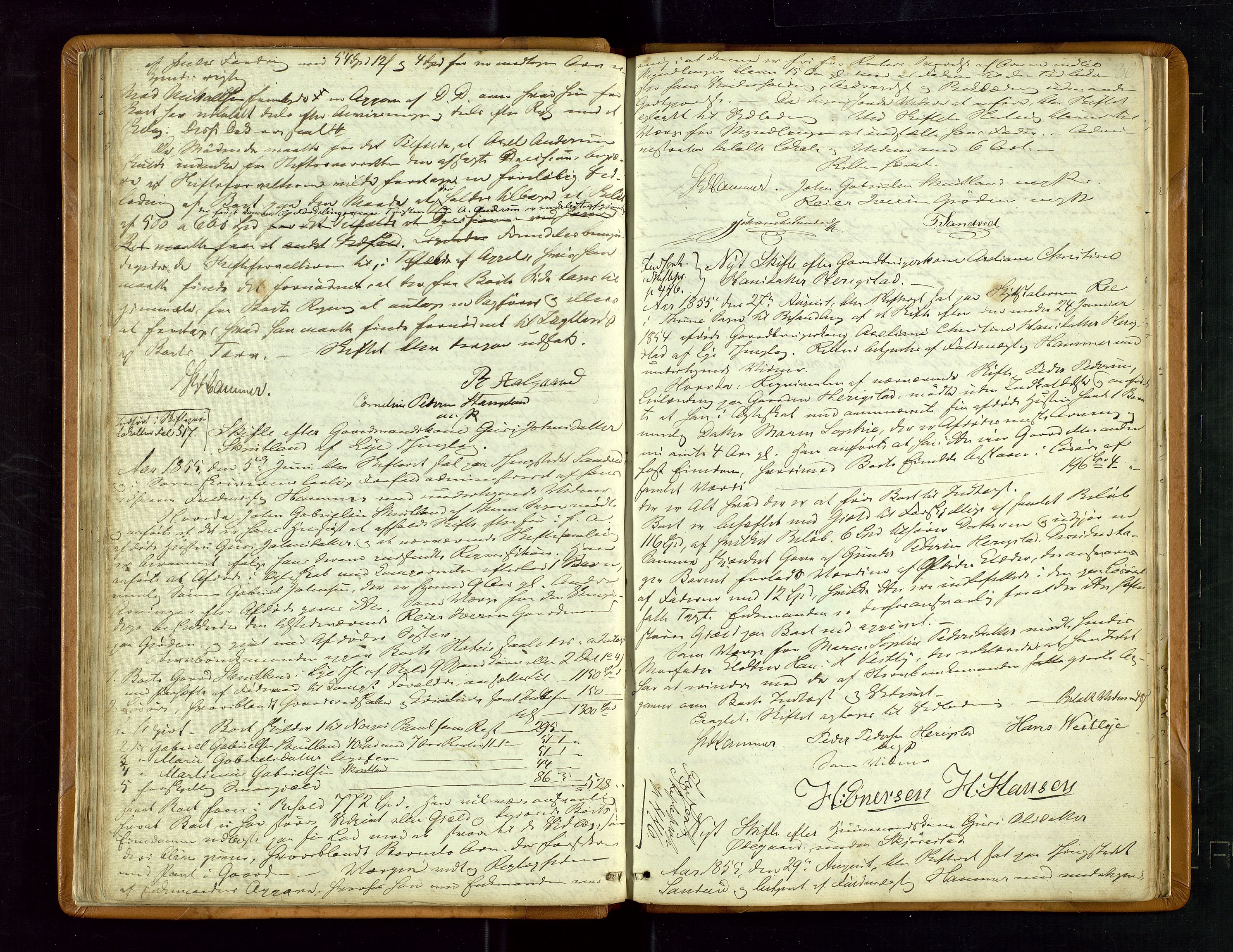 Jæren og Dalane sorenskriveri, AV/SAST-A-100306/5/50BB/L0006: SKIFTEPROTOKOLL DALANE, 1850-1866, s. 29b-30a