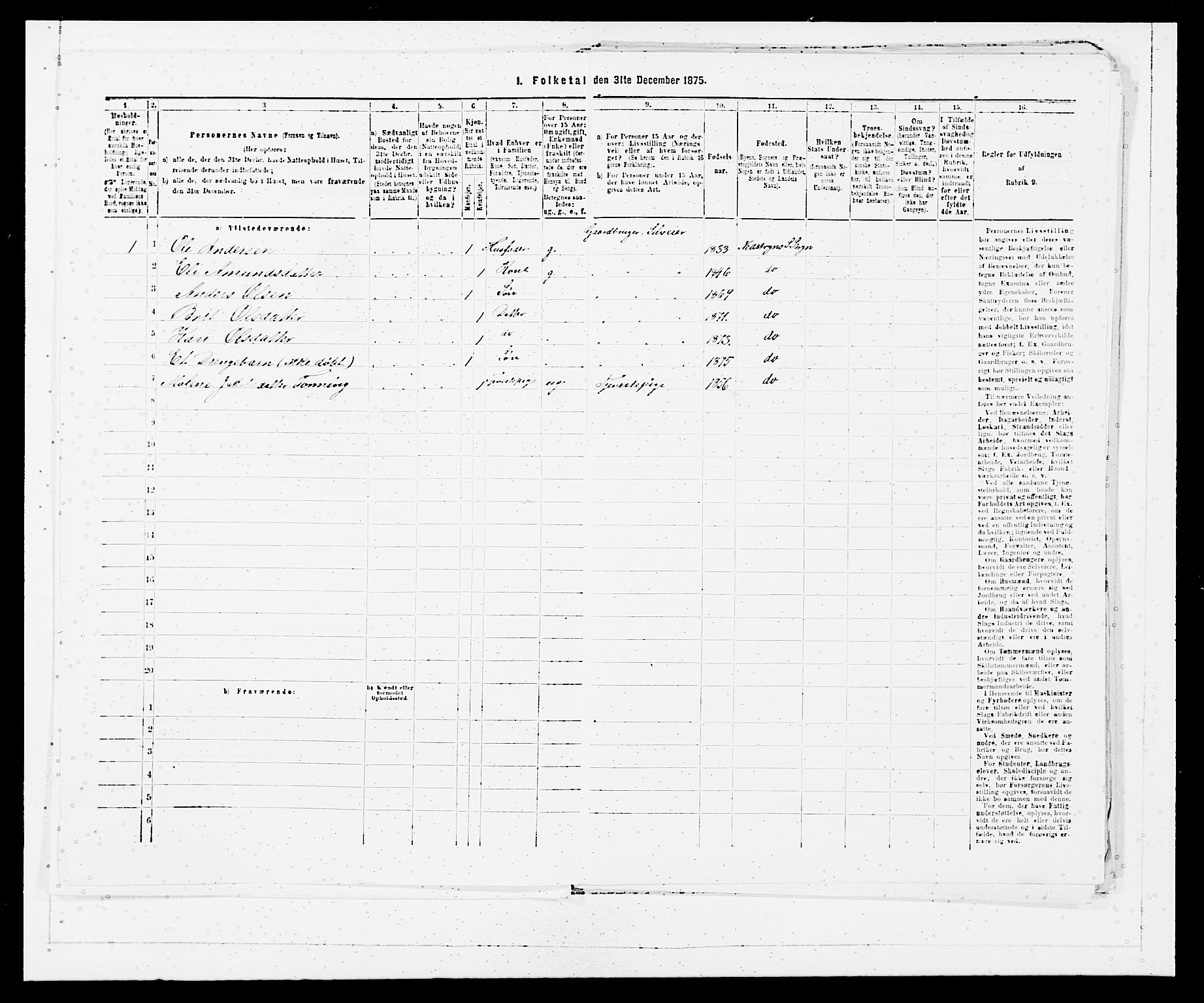 SAB, Folketelling 1875 for 1448P Stryn prestegjeld, 1875, s. 120