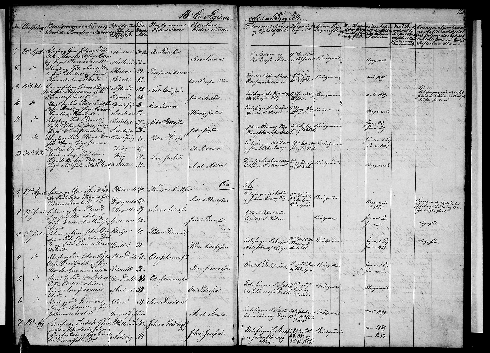 Ministerialprotokoller, klokkerbøker og fødselsregistre - Nordland, SAT/A-1459/812/L0187: Klokkerbok nr. 812C05, 1850-1883, s. 165
