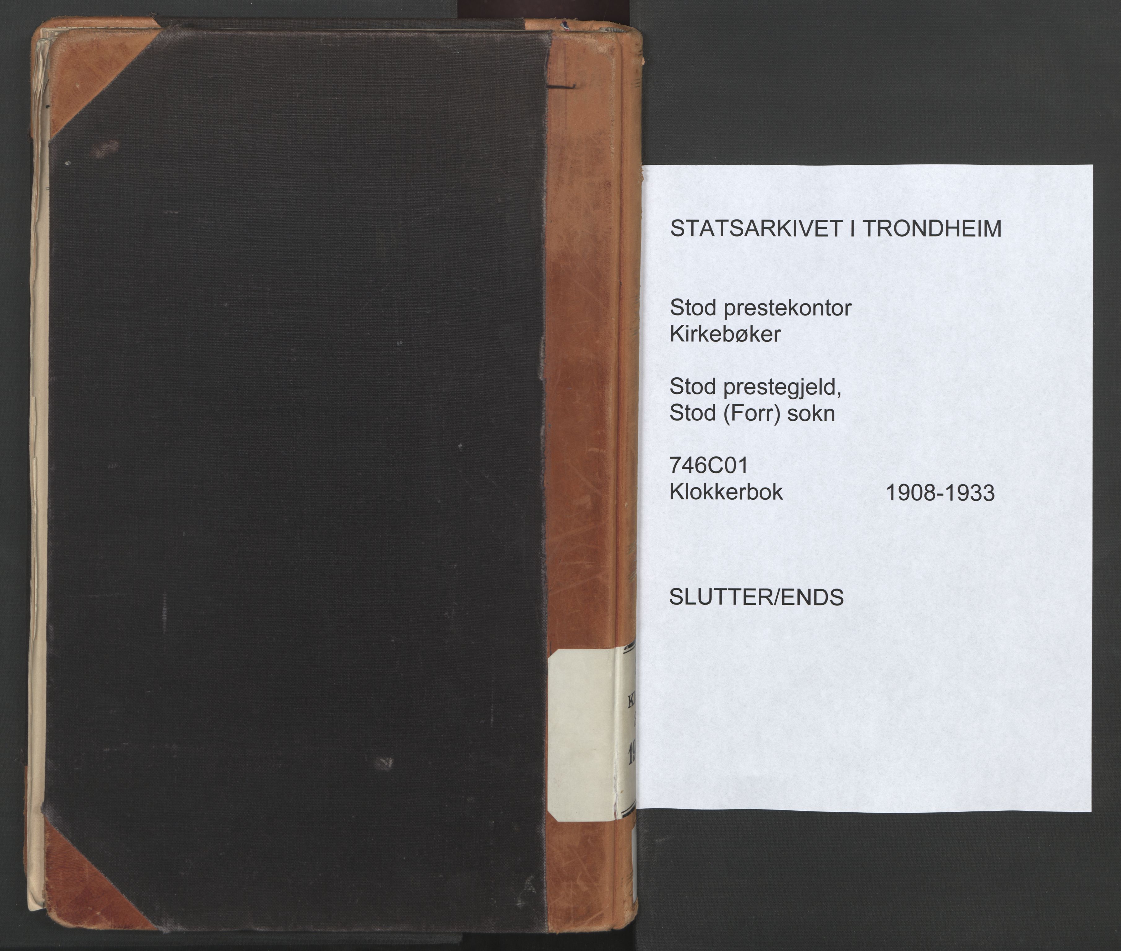 Ministerialprotokoller, klokkerbøker og fødselsregistre - Nord-Trøndelag, SAT/A-1458/746/L0455: Klokkerbok nr. 746C01, 1908-1933