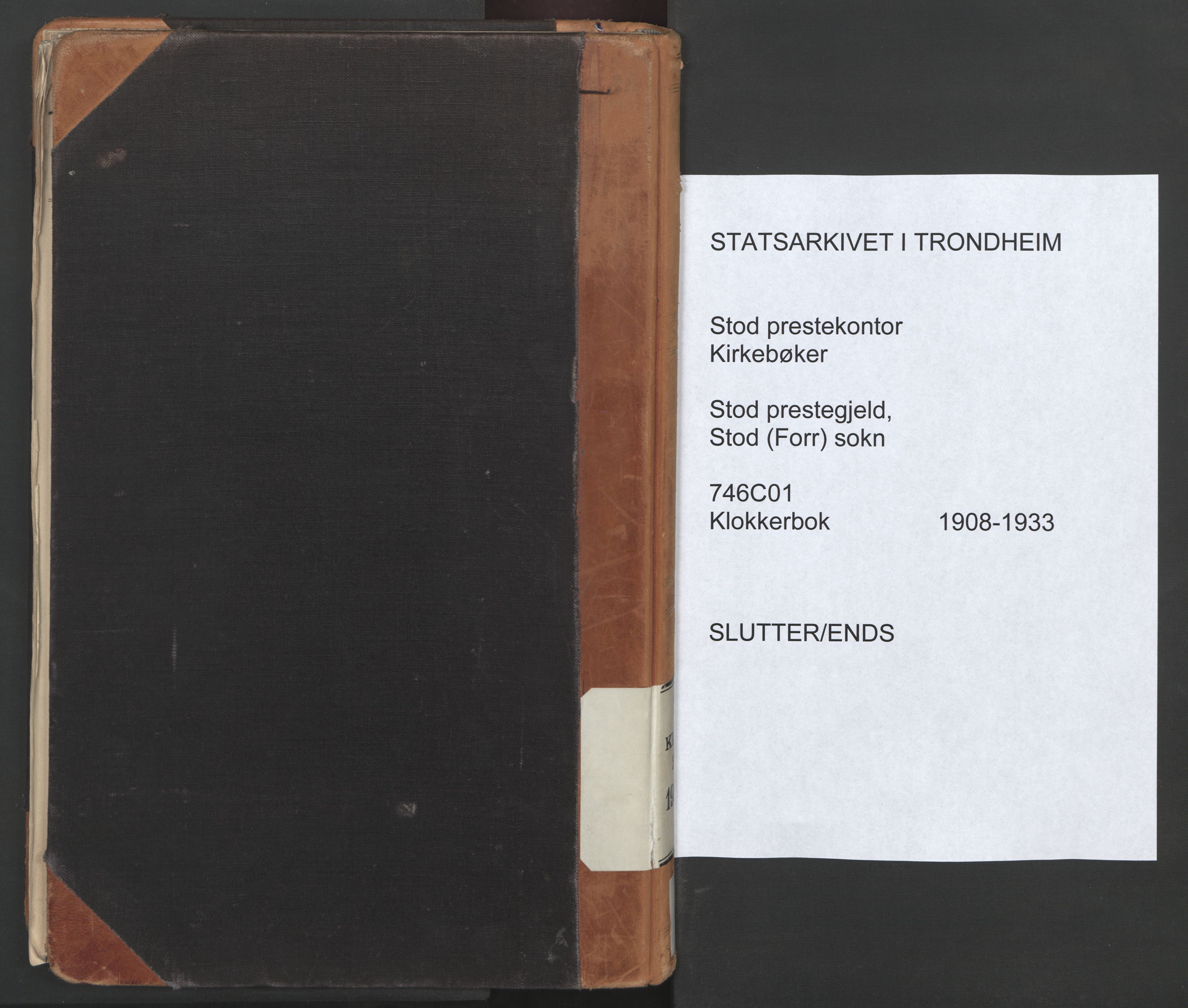 Ministerialprotokoller, klokkerbøker og fødselsregistre - Nord-Trøndelag, AV/SAT-A-1458/746/L0455: Klokkerbok nr. 746C01, 1908-1933