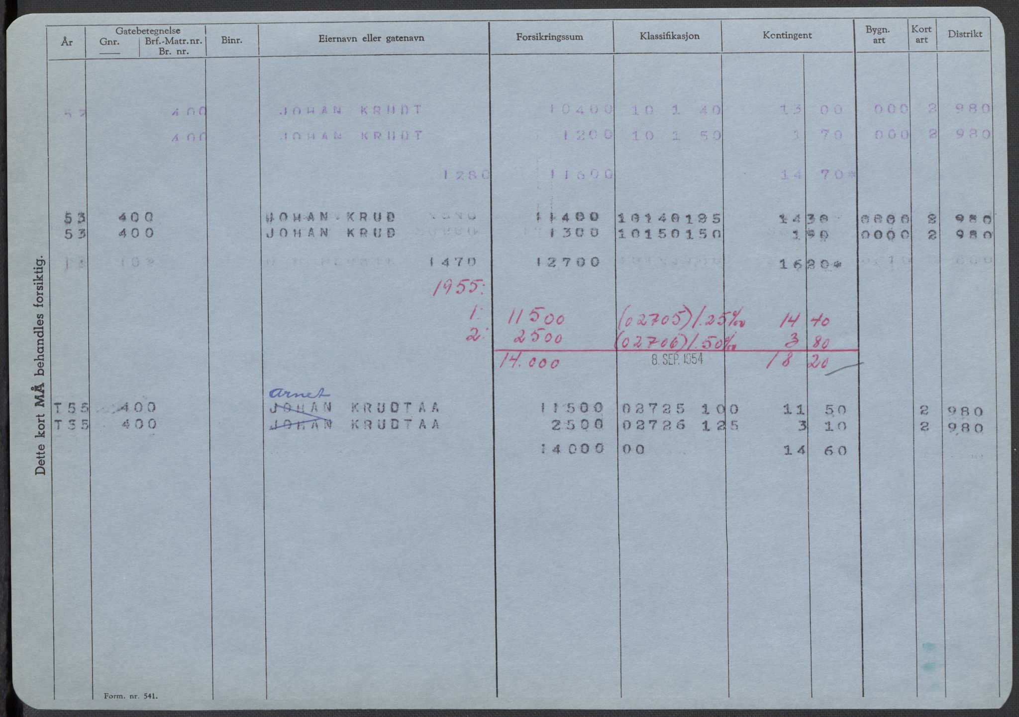 Norges Brannkasse, AV/RA-S-1549/E/Eu/L0019: Branntakster for Vardø by, 1889-1955, s. 10