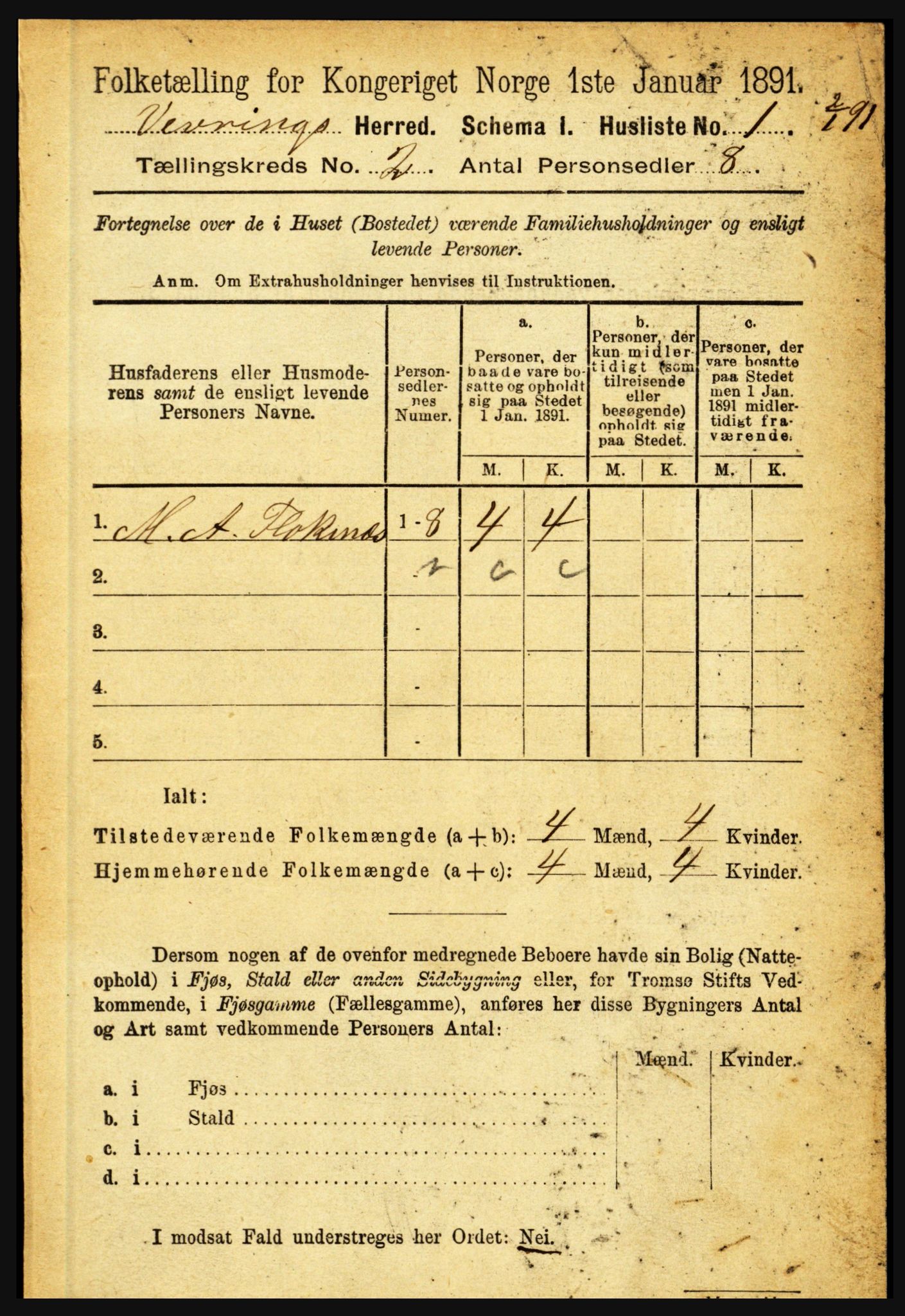 RA, Folketelling 1891 for 1434 Vevring herred, 1891, s. 371