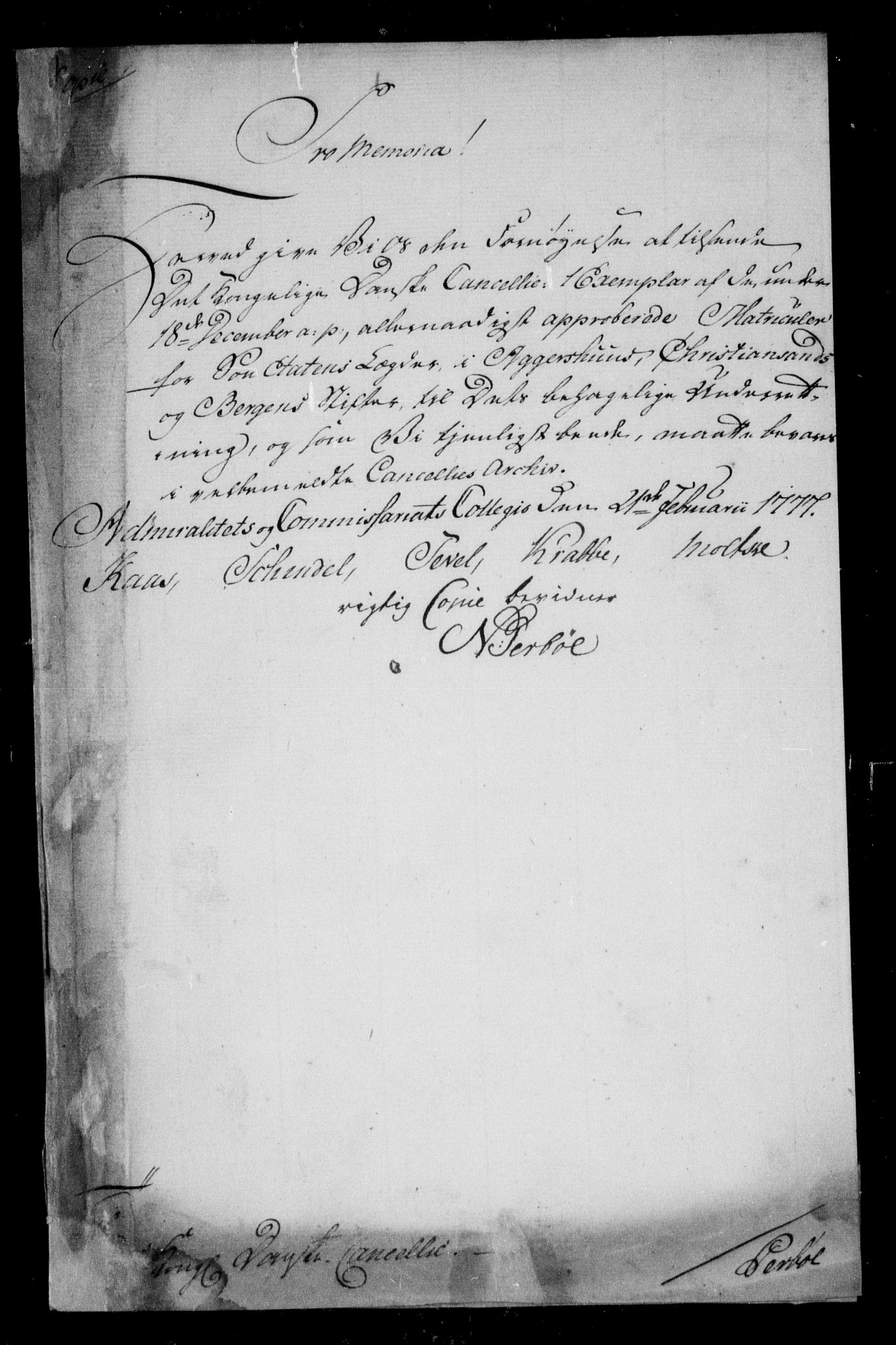Danske Kanselli, Skapsaker, RA/EA-4061/F/L0050: Skap 11, pakke 112 IV-113 I, 1776-1778, s. 4