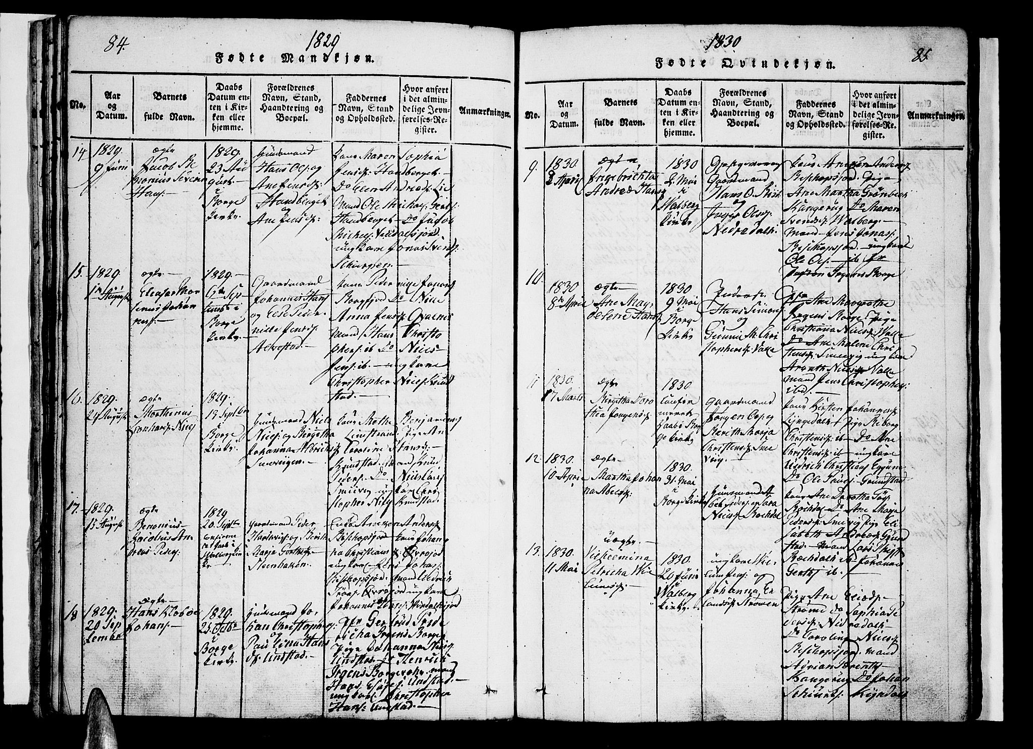 Ministerialprotokoller, klokkerbøker og fødselsregistre - Nordland, SAT/A-1459/880/L1130: Ministerialbok nr. 880A04, 1821-1843, s. 84-85