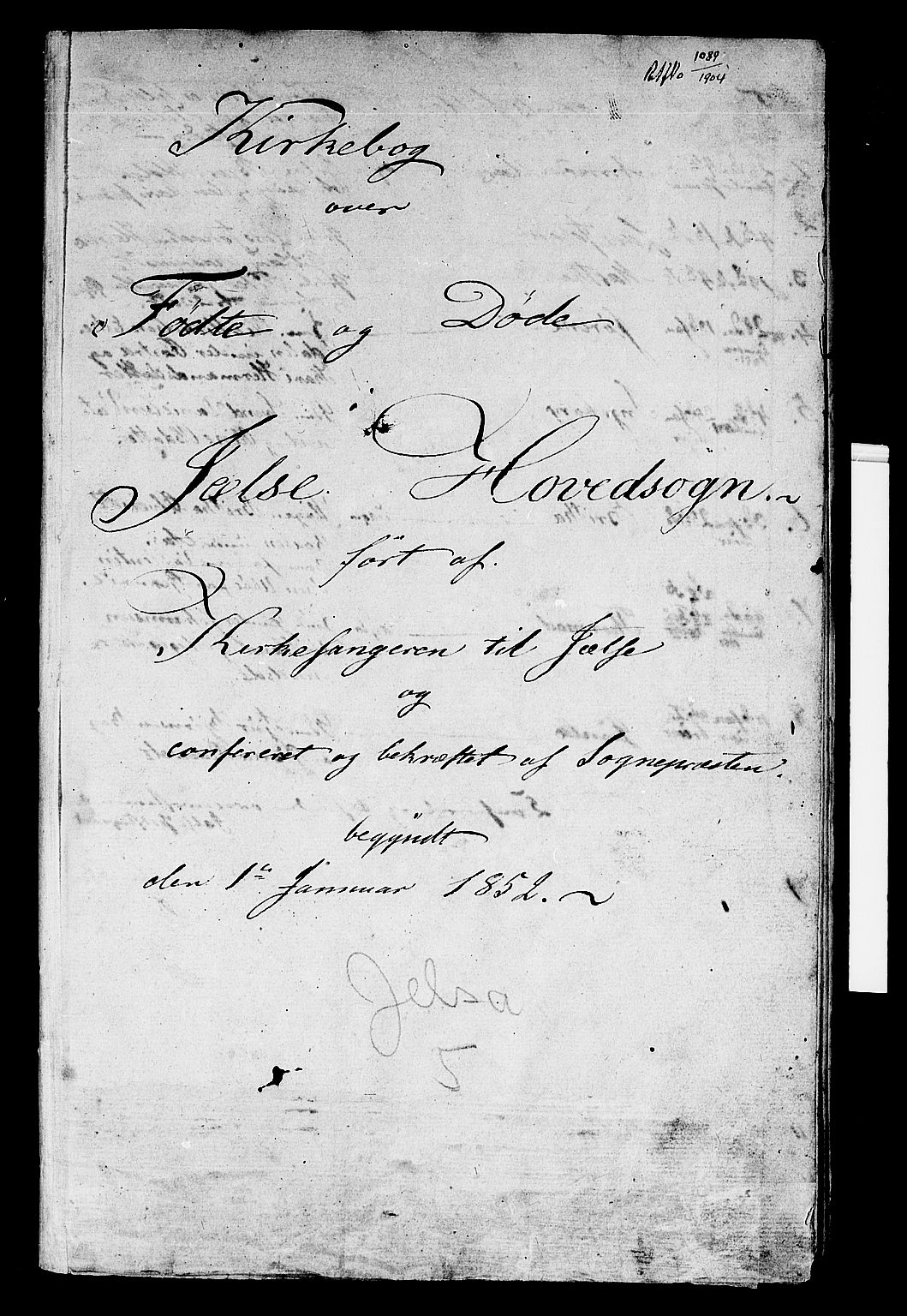 Jelsa sokneprestkontor, SAST/A-101842/01/V: Klokkerbok nr. B 2, 1852-1863