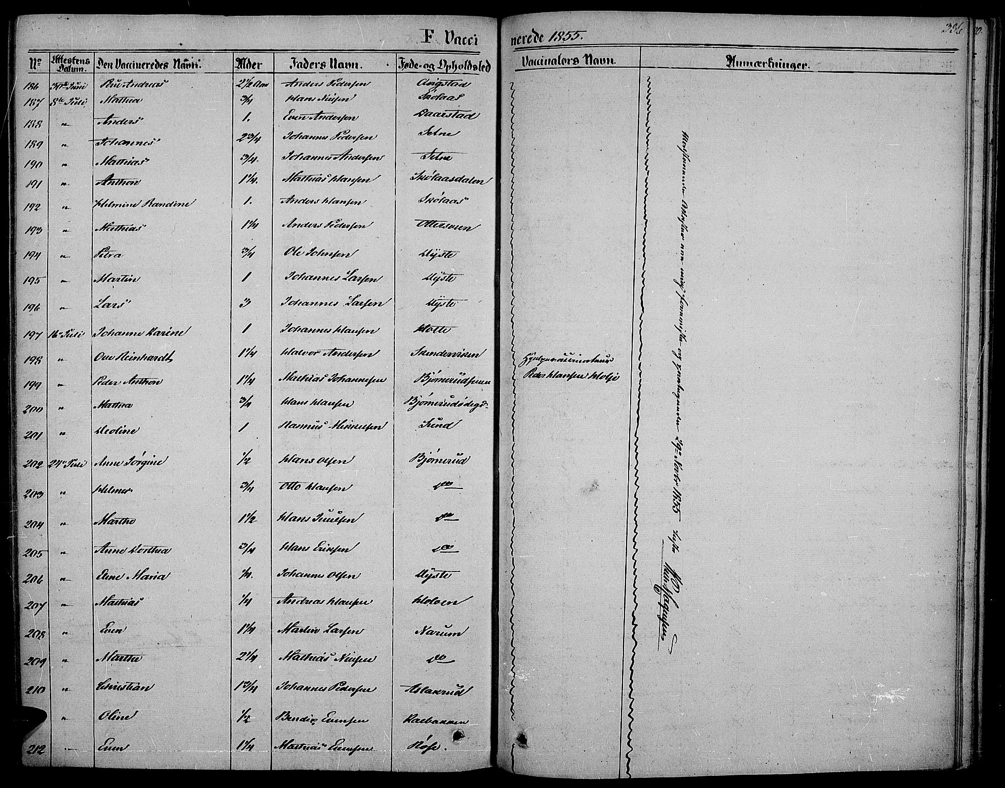 Vestre Toten prestekontor, SAH/PREST-108/H/Ha/Haa/L0005: Ministerialbok nr. 5, 1850-1855, s. 386