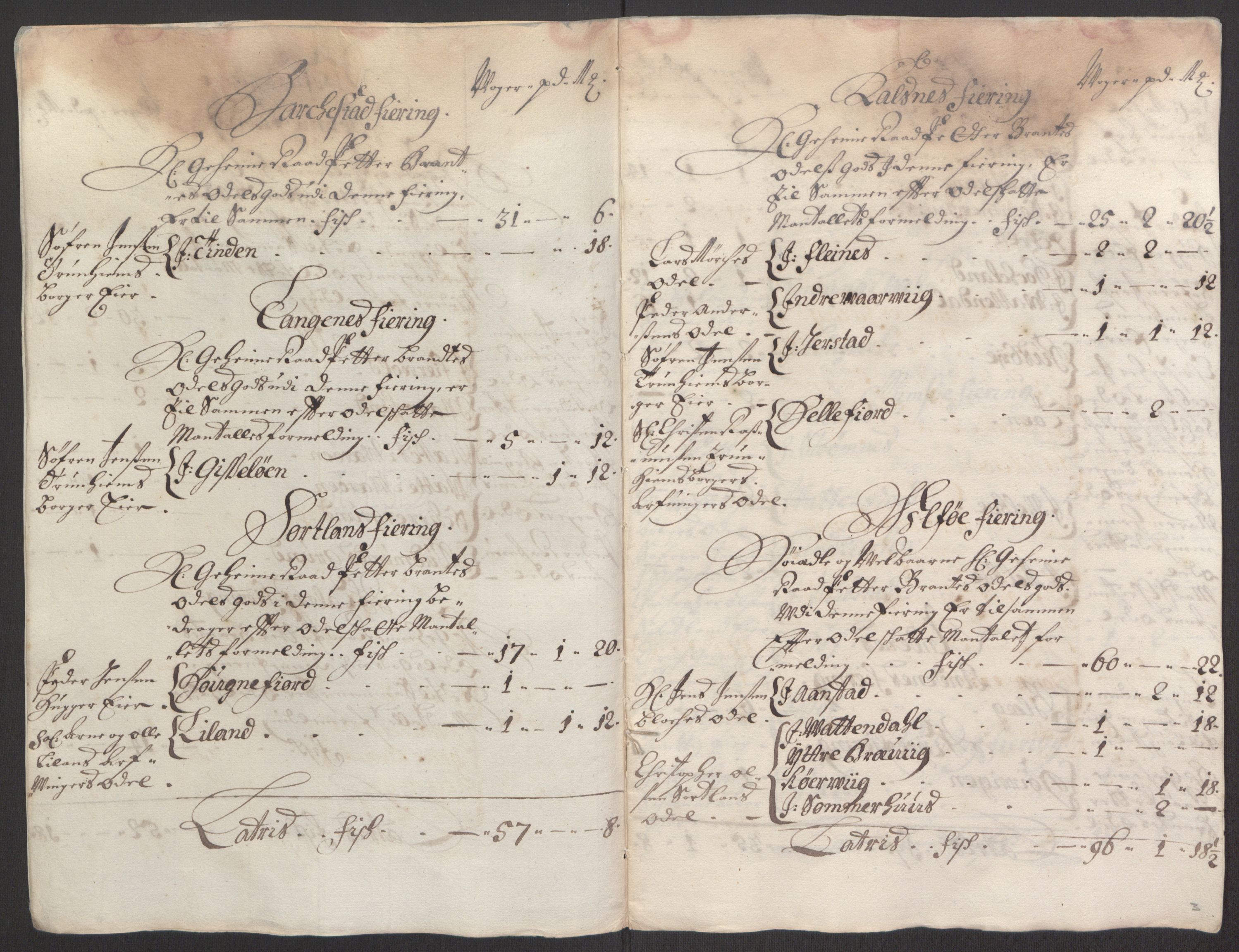 Rentekammeret inntil 1814, Reviderte regnskaper, Fogderegnskap, RA/EA-4092/R67/L4677: Fogderegnskap Vesterålen, Andenes og Lofoten, 1694-1695, s. 72