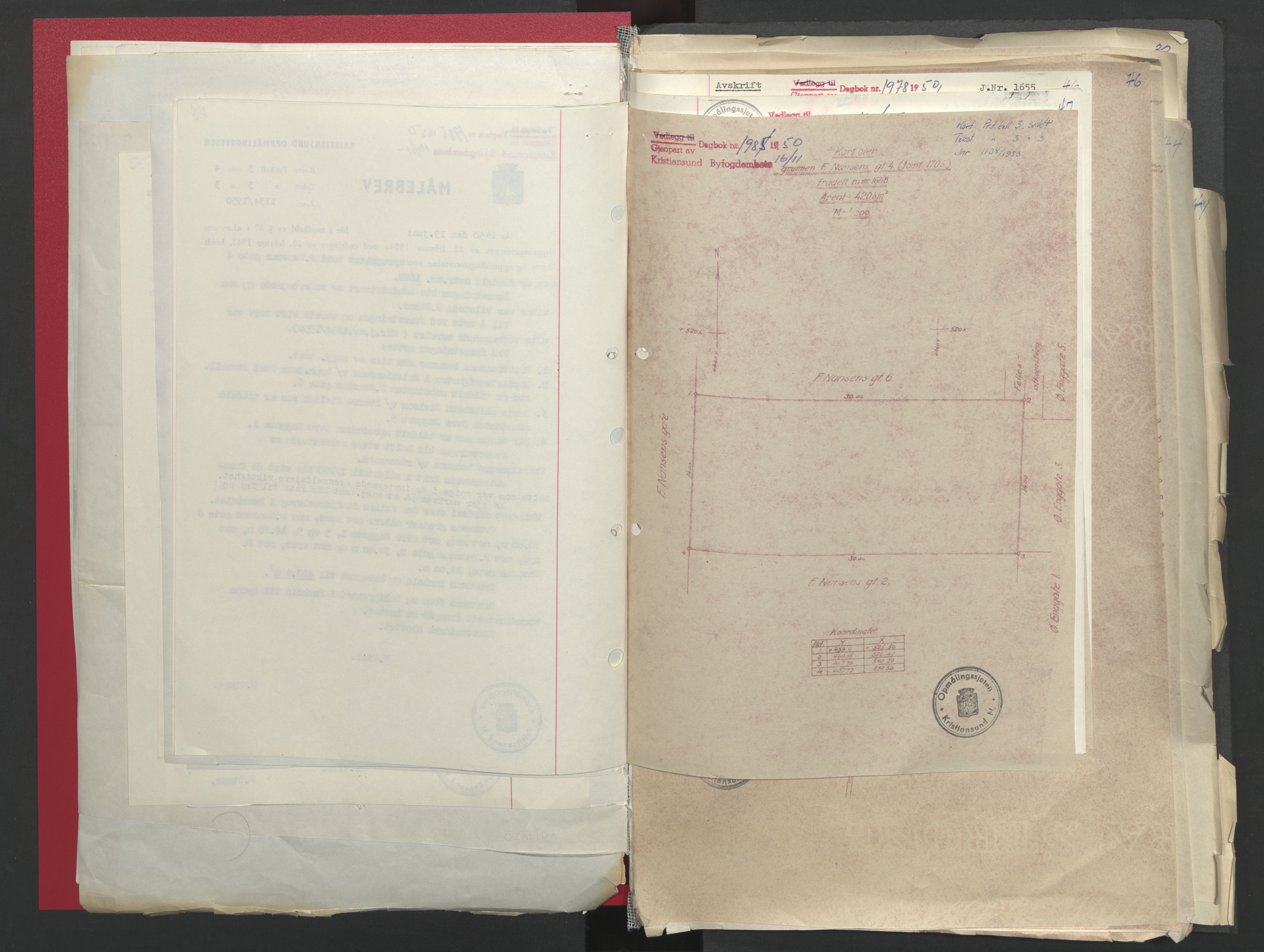 Kristiansund byfogd, AV/SAT-A-4587/A/27: Pantebok nr. 48, 1950-1950, Dagboknr: 1985/1950