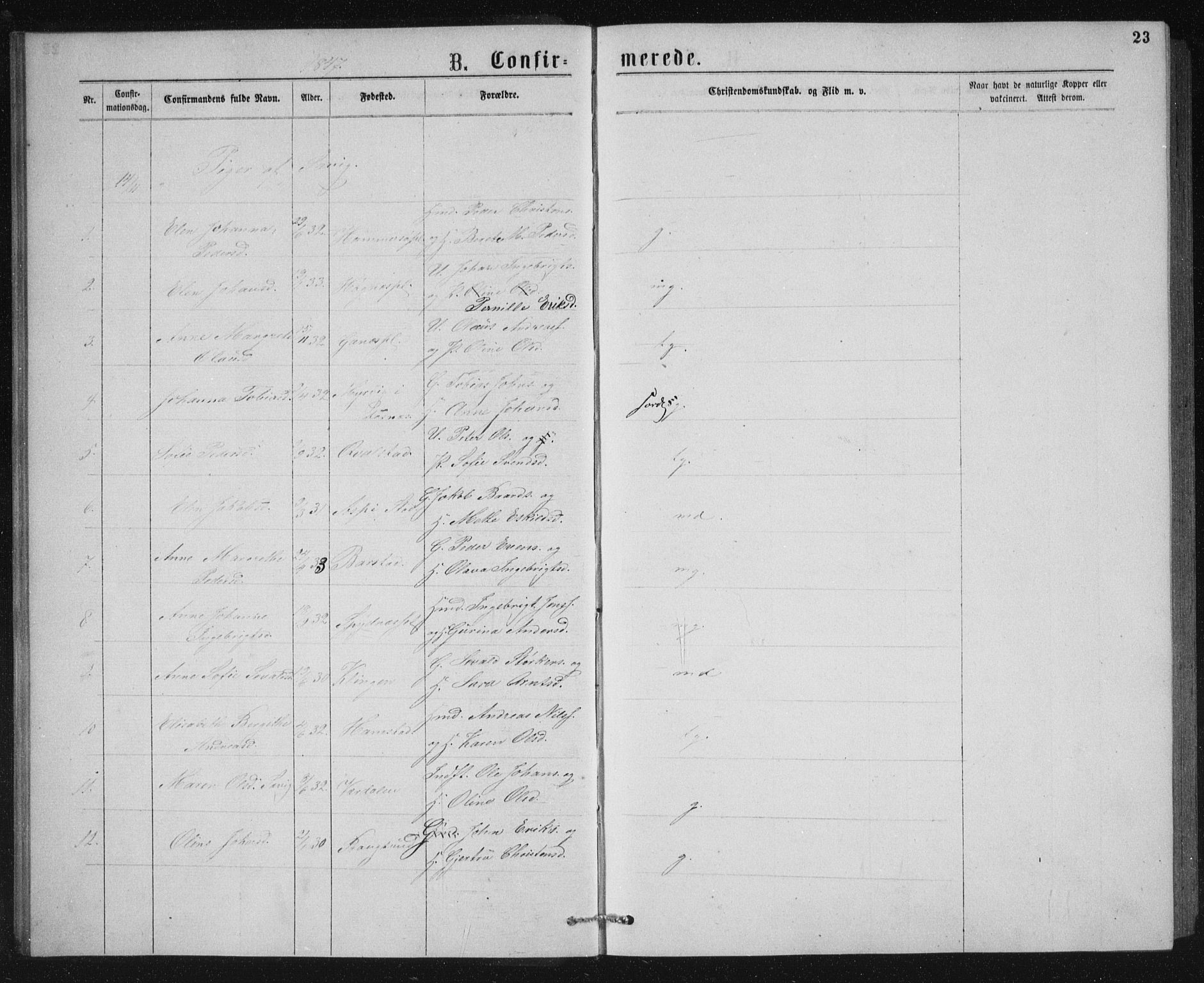Ministerialprotokoller, klokkerbøker og fødselsregistre - Nord-Trøndelag, AV/SAT-A-1458/768/L0567: Ministerialbok nr. 768A02, 1837-1865, s. 23