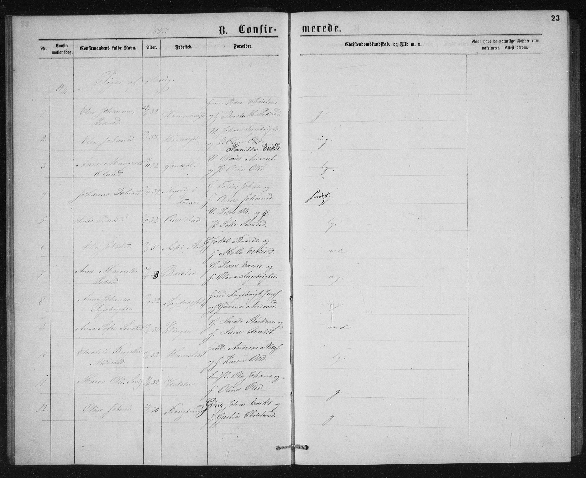 Ministerialprotokoller, klokkerbøker og fødselsregistre - Nord-Trøndelag, SAT/A-1458/768/L0567: Ministerialbok nr. 768A02, 1837-1865, s. 23