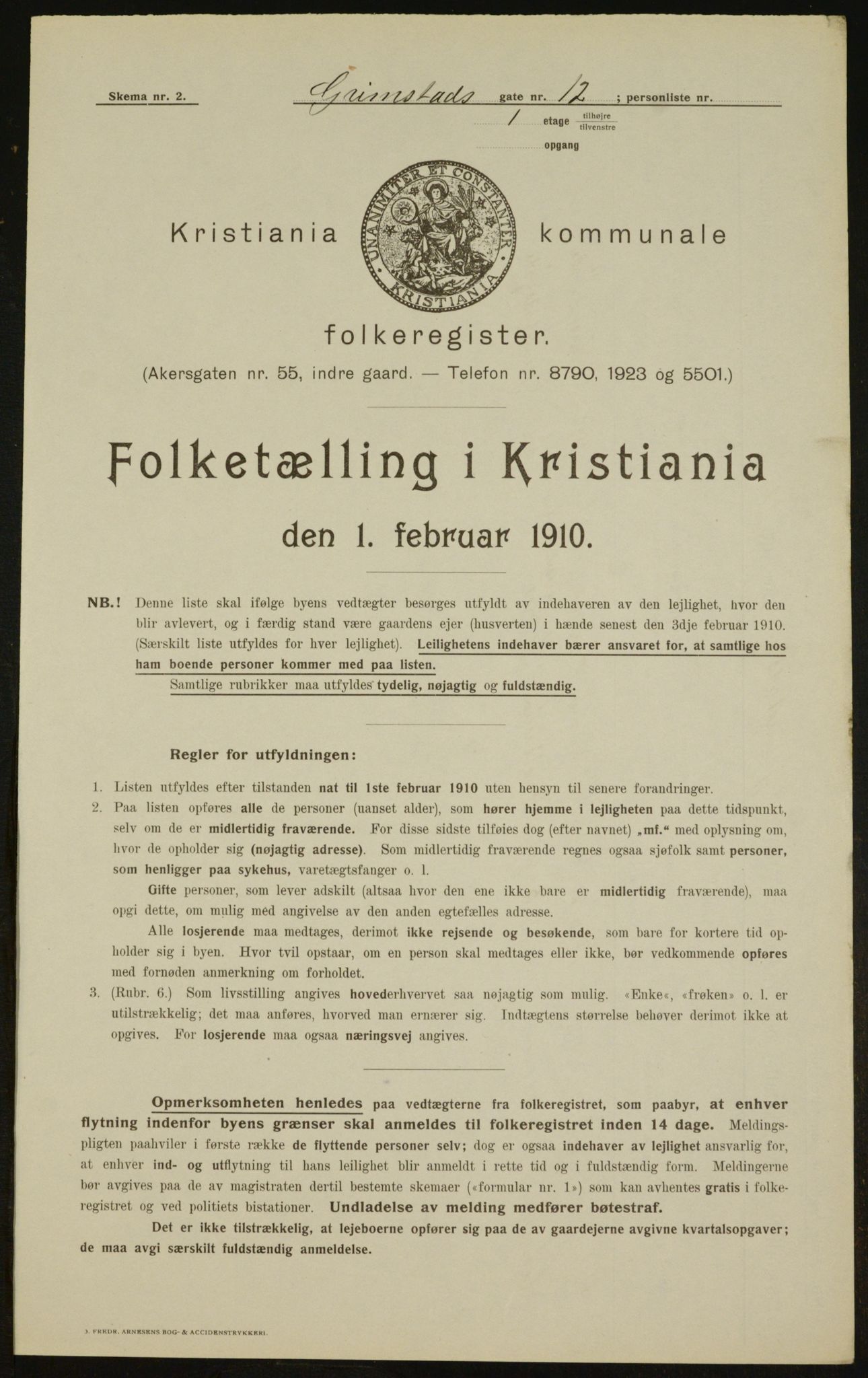 OBA, Kommunal folketelling 1.2.1910 for Kristiania, 1910, s. 28490