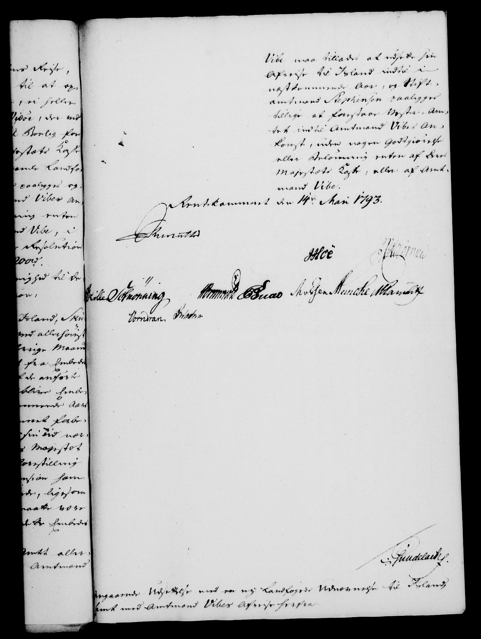 Rentekammeret, Kammerkanselliet, RA/EA-3111/G/Gf/Gfa/L0075: Norsk relasjons- og resolusjonsprotokoll (merket RK 52.75), 1793, s. 148