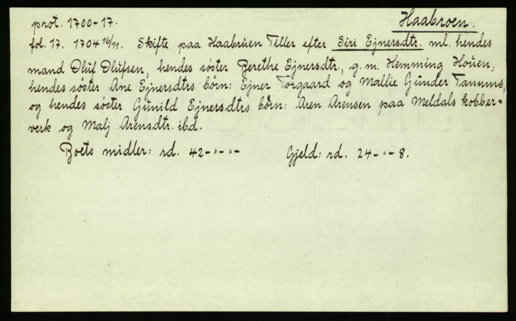 Strinda og Selbu sorenskriveri, AV/SAT-A-0015/3, 1700-1766, s. 413