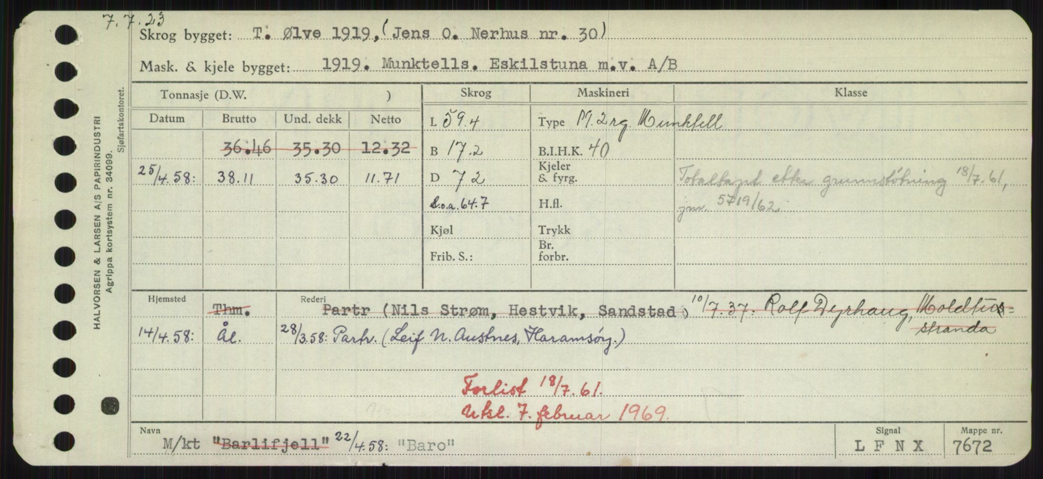 Sjøfartsdirektoratet med forløpere, Skipsmålingen, RA/S-1627/H/Hd/L0003: Fartøy, B-Bev, s. 309