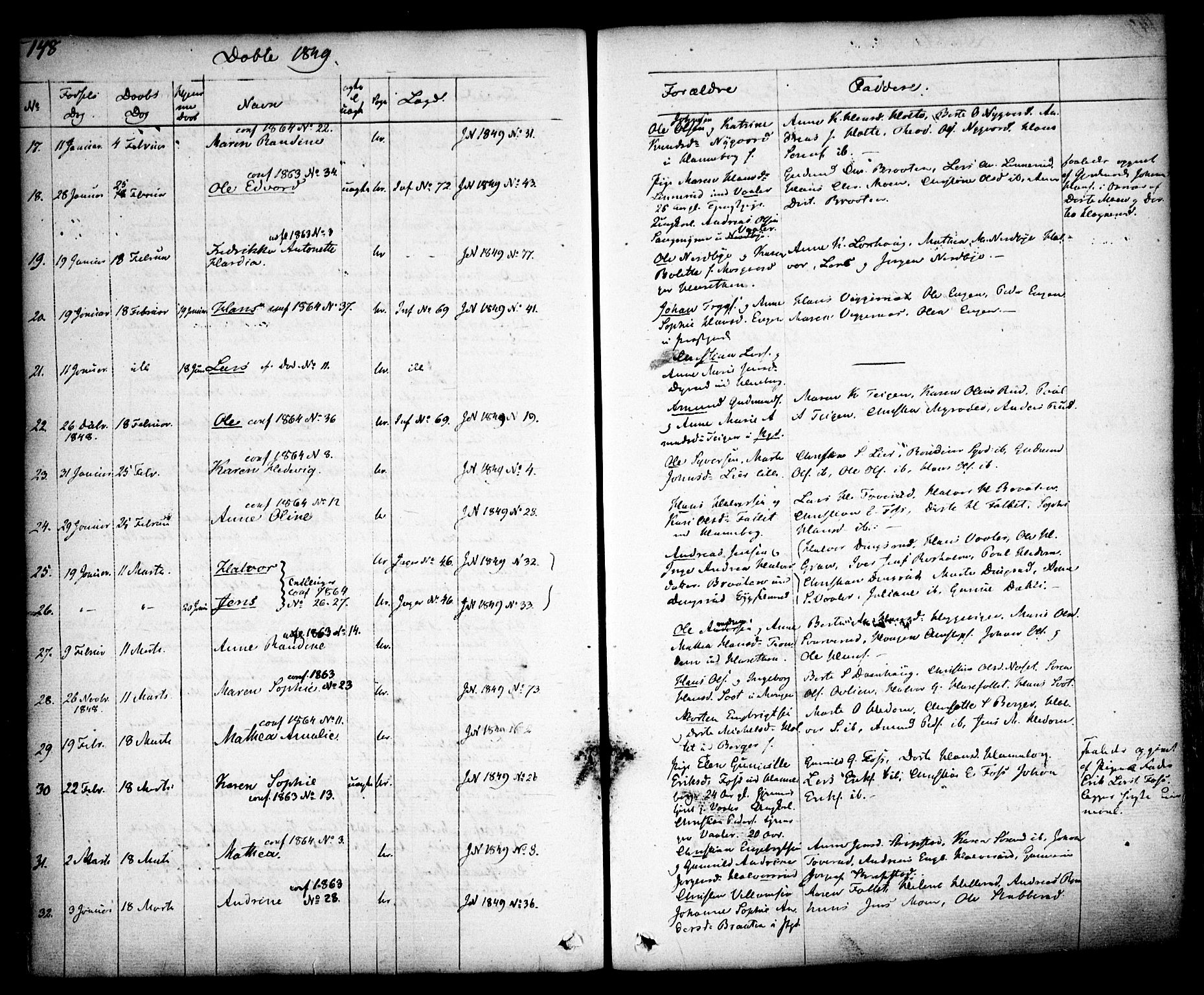 Aurskog prestekontor Kirkebøker, AV/SAO-A-10304a/F/Fa/L0006: Ministerialbok nr. I 6, 1829-1853, s. 148