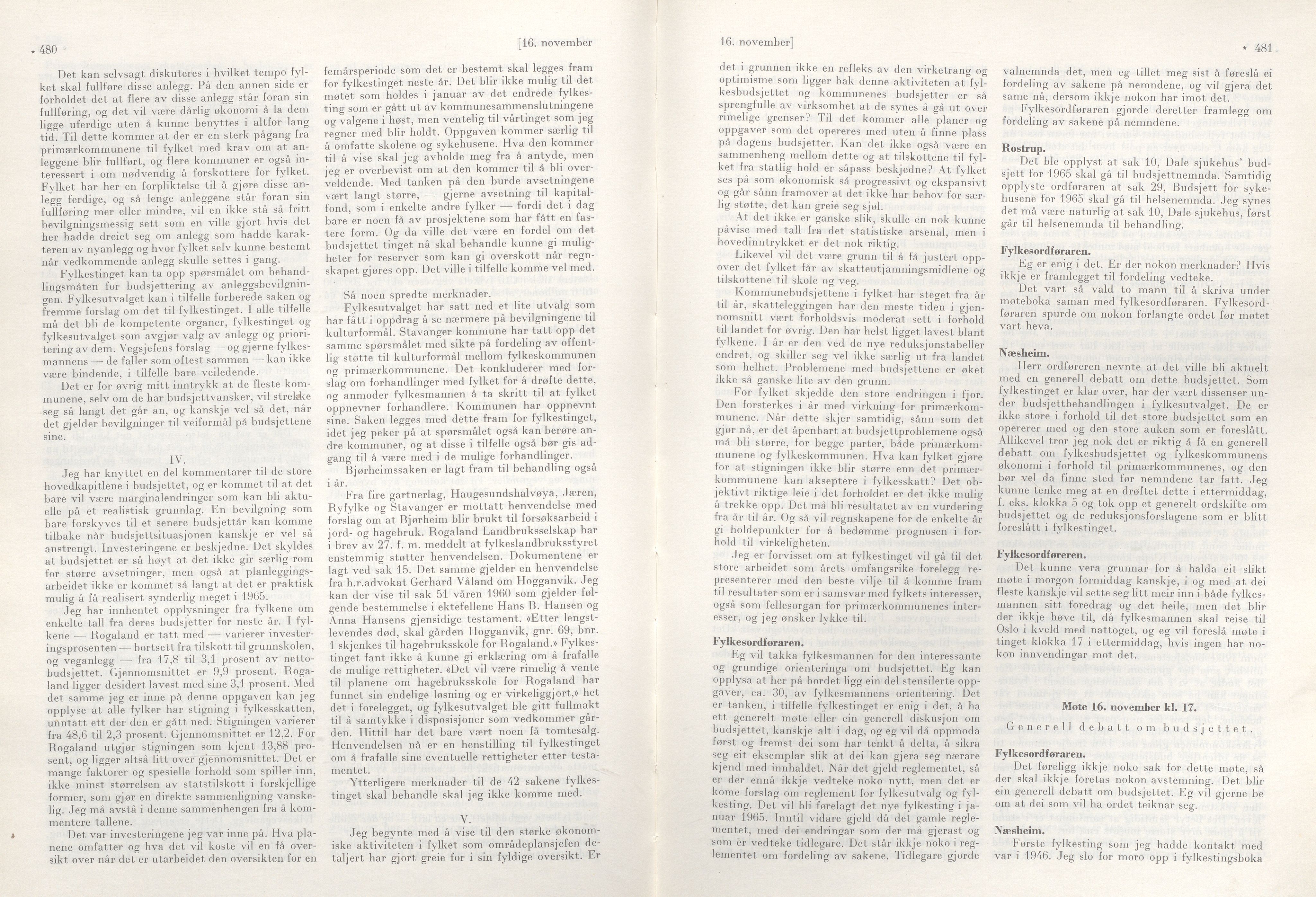 Rogaland fylkeskommune - Fylkesrådmannen , IKAR/A-900/A/Aa/Aaa/L0084: Møtebok , 1964, s. 480*-481*