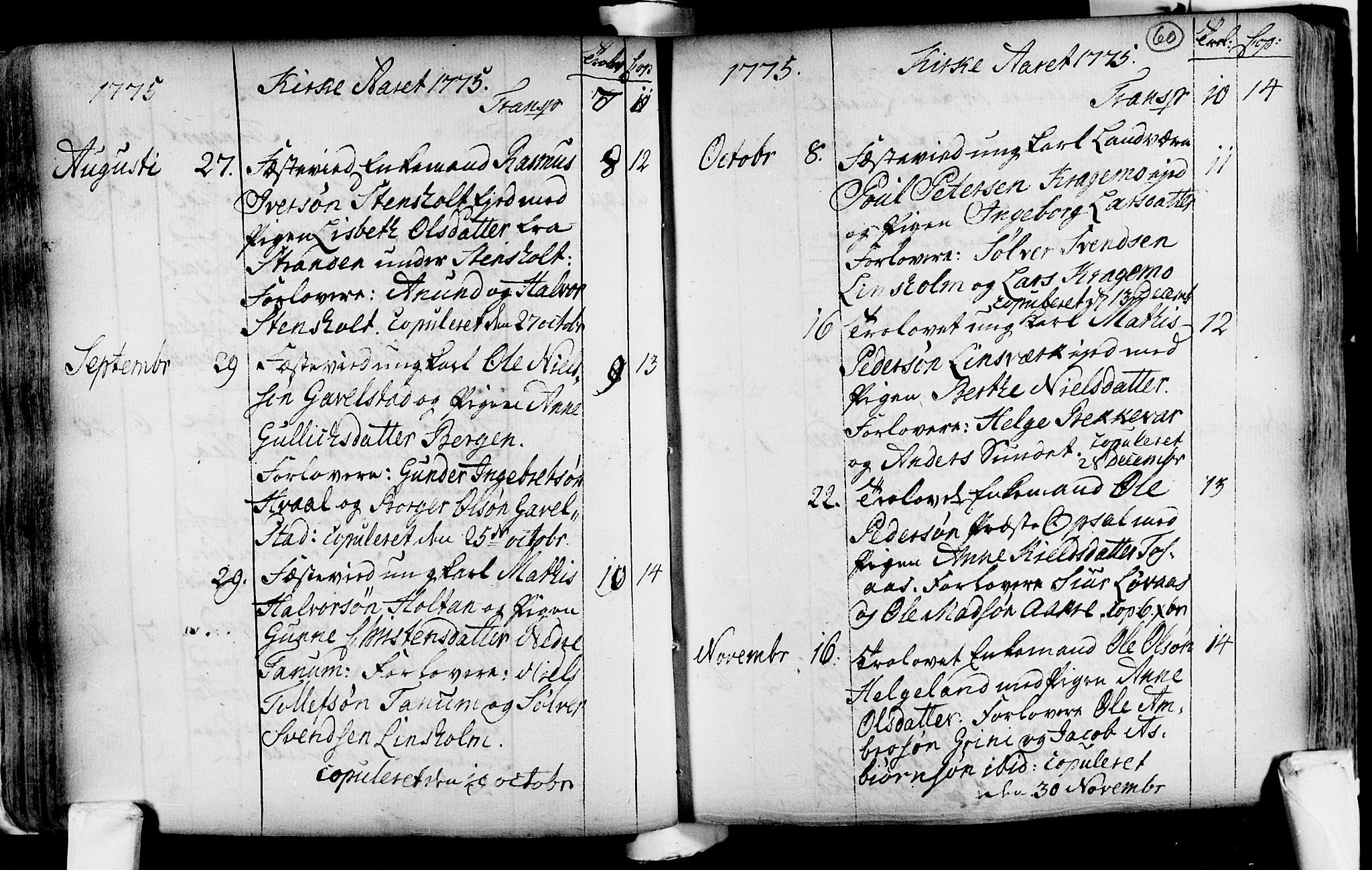 Lardal kirkebøker, SAKO/A-350/F/Fa/L0004: Ministerialbok nr. i 4, 1733-1815, s. 60