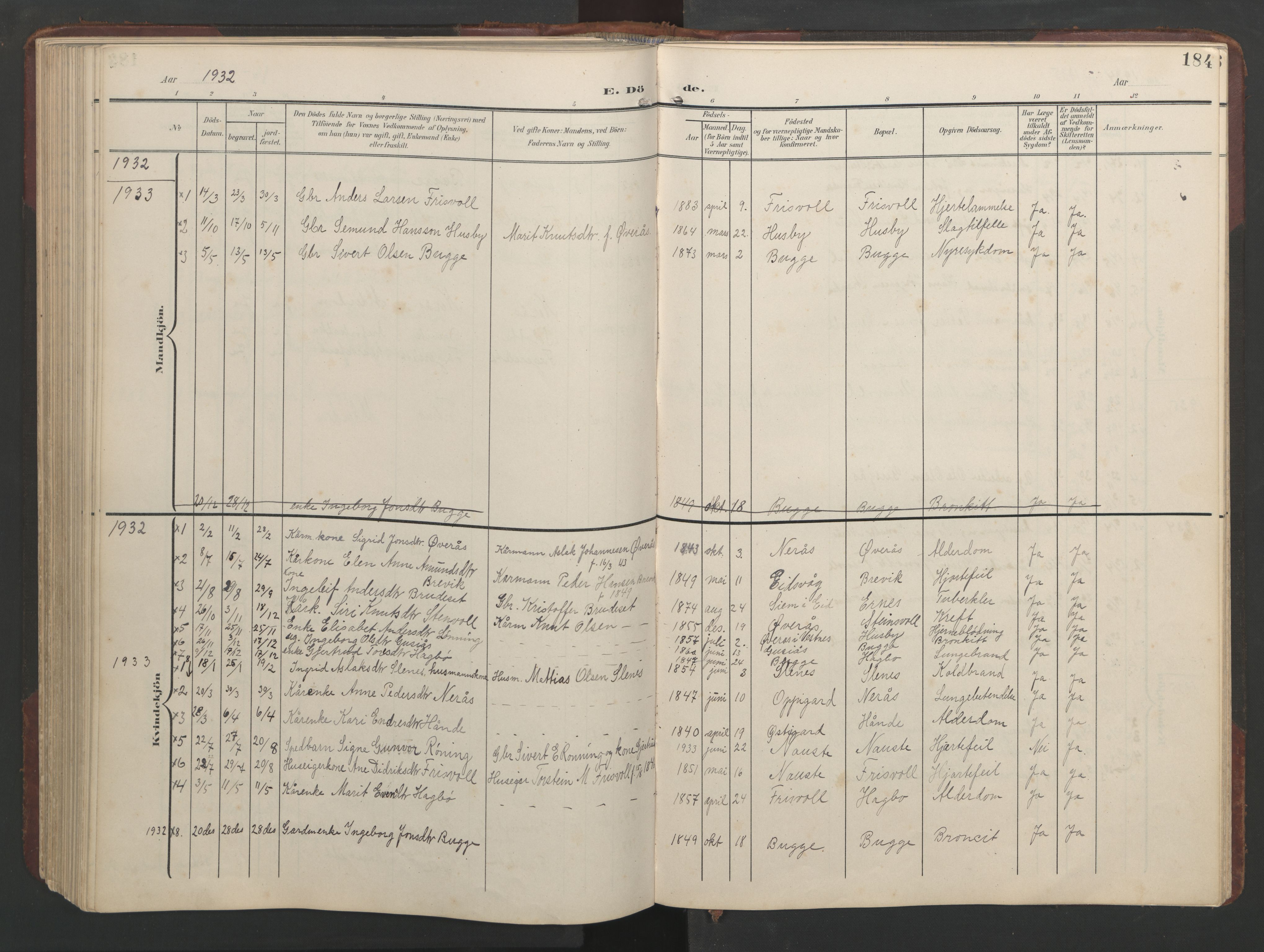 Ministerialprotokoller, klokkerbøker og fødselsregistre - Møre og Romsdal, SAT/A-1454/552/L0639: Klokkerbok nr. 552C02, 1903-1960, s. 184