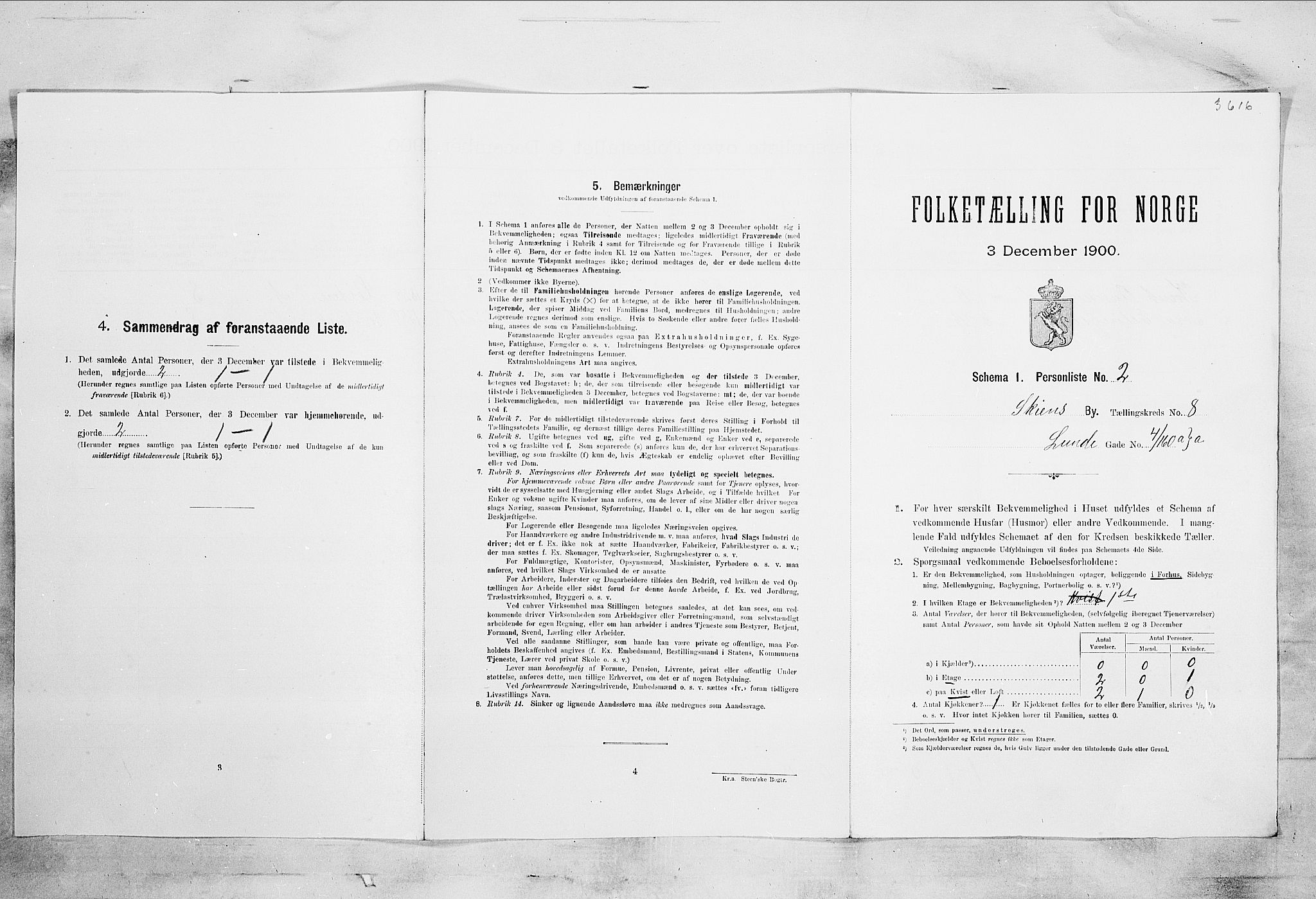 SAKO, Folketelling 1900 for 0806 Skien kjøpstad, 1900, s. 1245